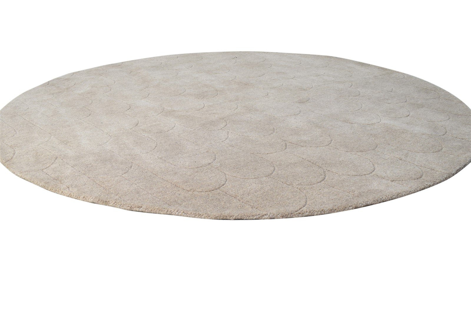 Brown Wool Rug 6X6 Modern Hand Tufted Scandinavian Geometric Room Size Carpet 7865145393301