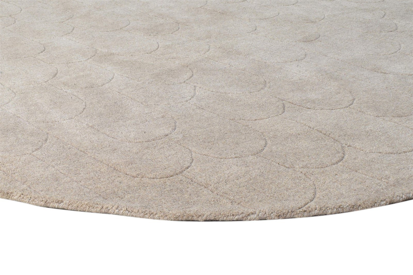 Brown Wool Rug 6X6 Modern Hand Tufted Scandinavian Geometric Room Size Carpet 7865145393301