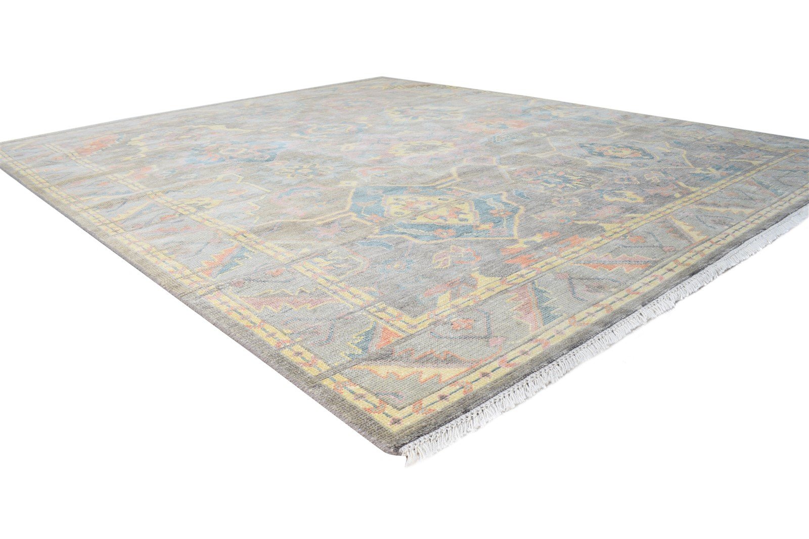 Brown Wool Rug 8' X 10' Persian Hand Knotted Oushak Oriental Large Carpet 7864625594517