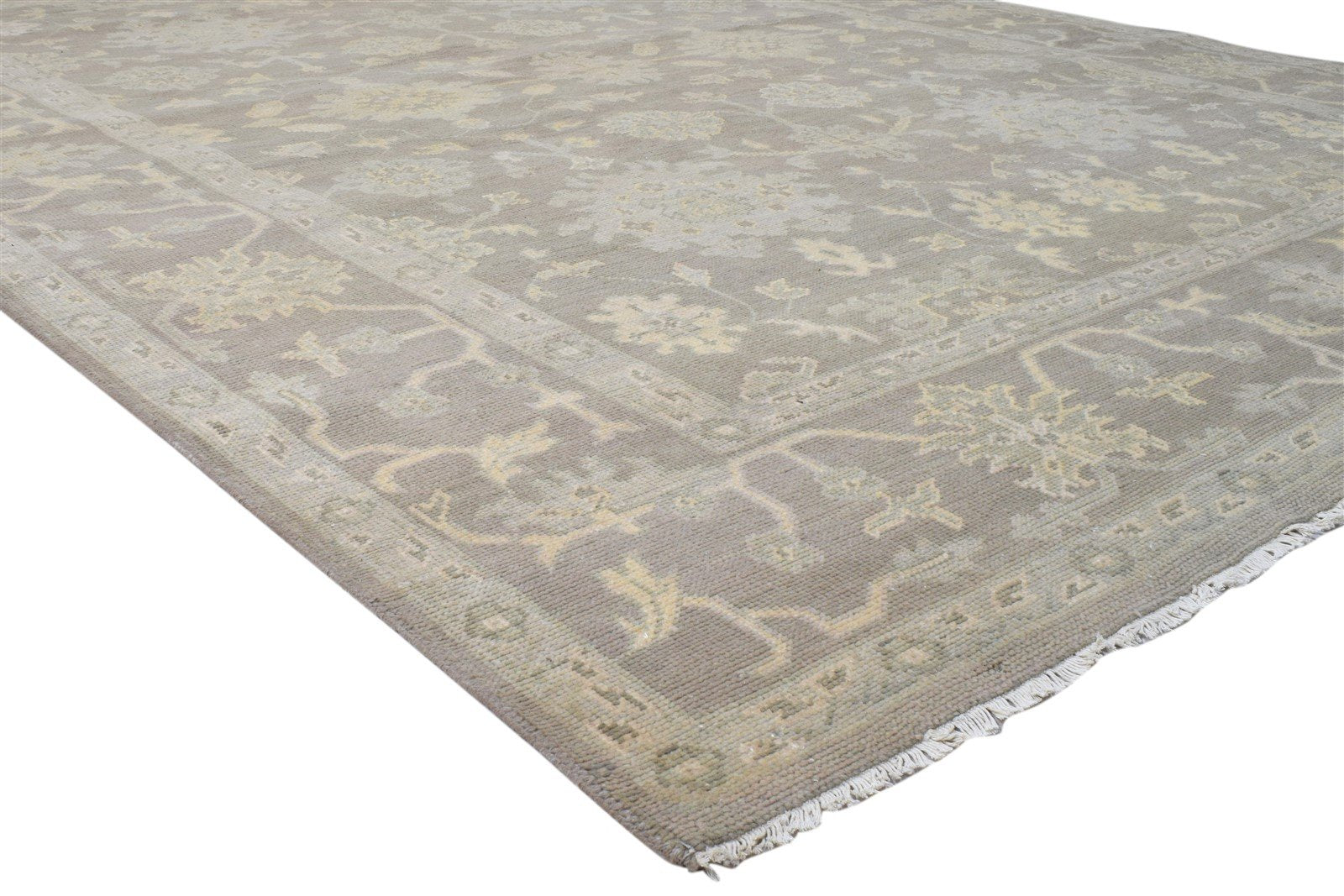 Brown Wool Rug 8' X 10' Persian Hand Knotted Oushak Oriental Large Carpet 7860688191637