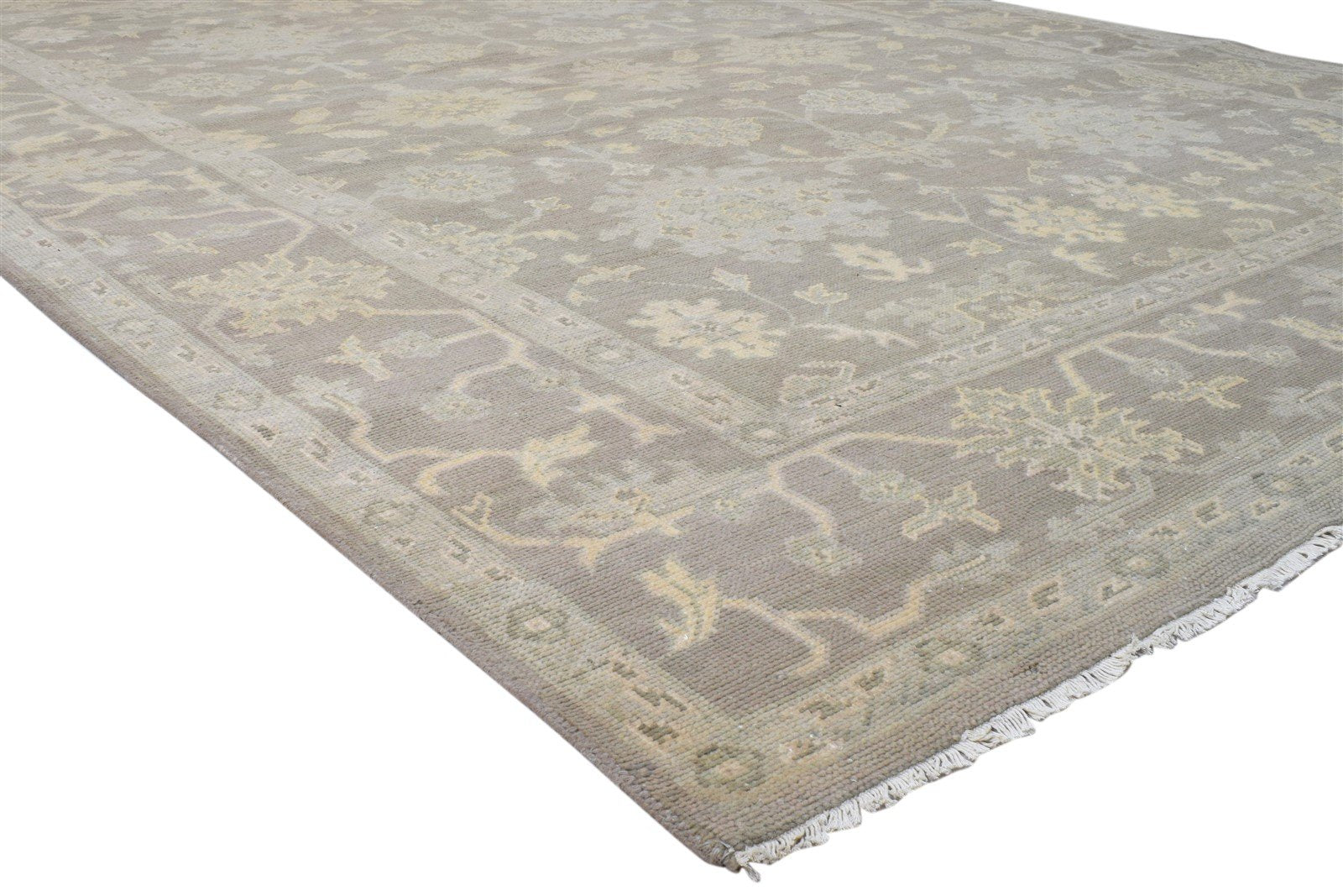 Brown Wool Rug 8' X 10' Persian Hand Knotted Oushak Oriental Large Carpet 7860688191637