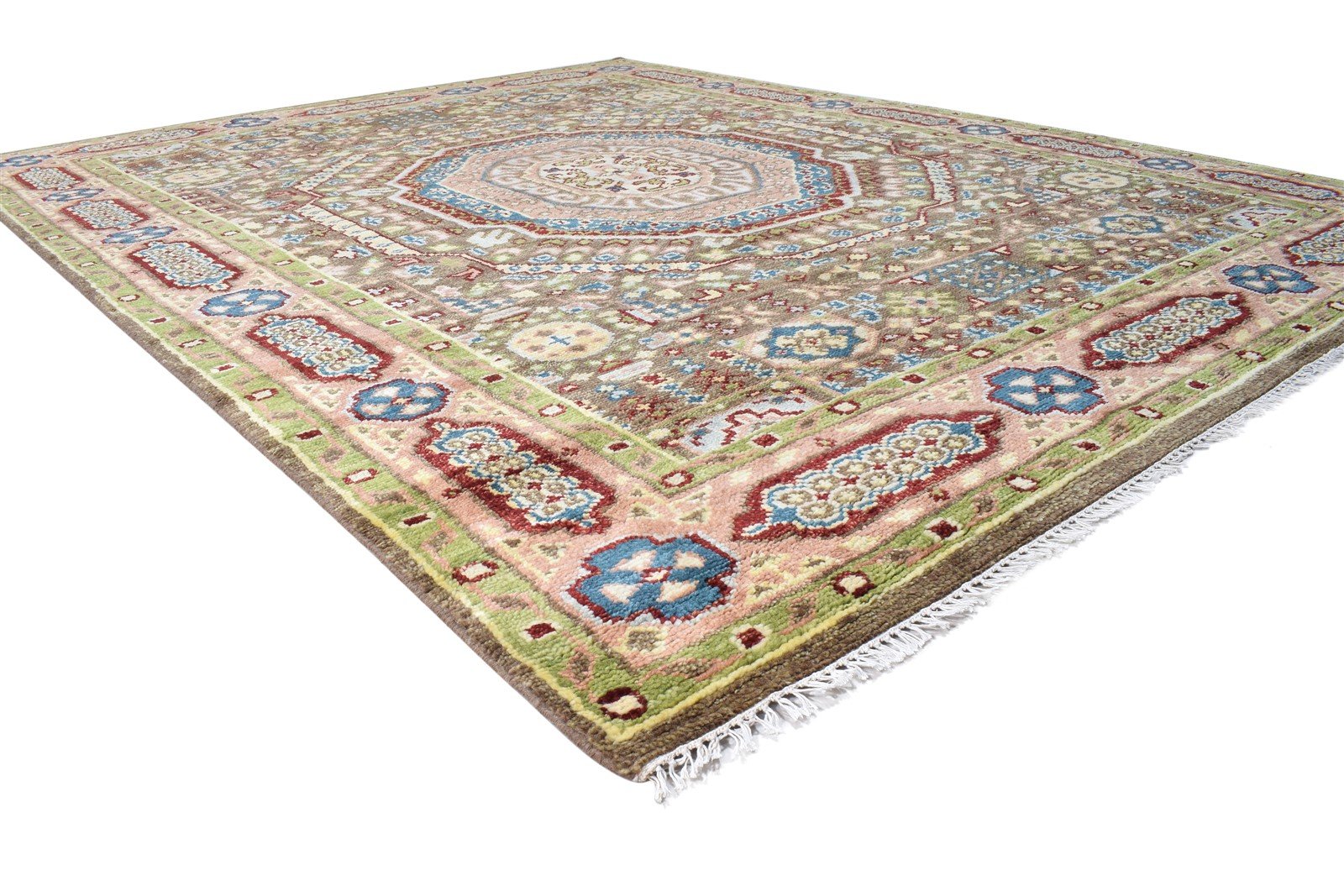 Brown Wool Rug 8' X 12' Persian Hand Knotted Khotan Oriental Large Carpet 7864971362453