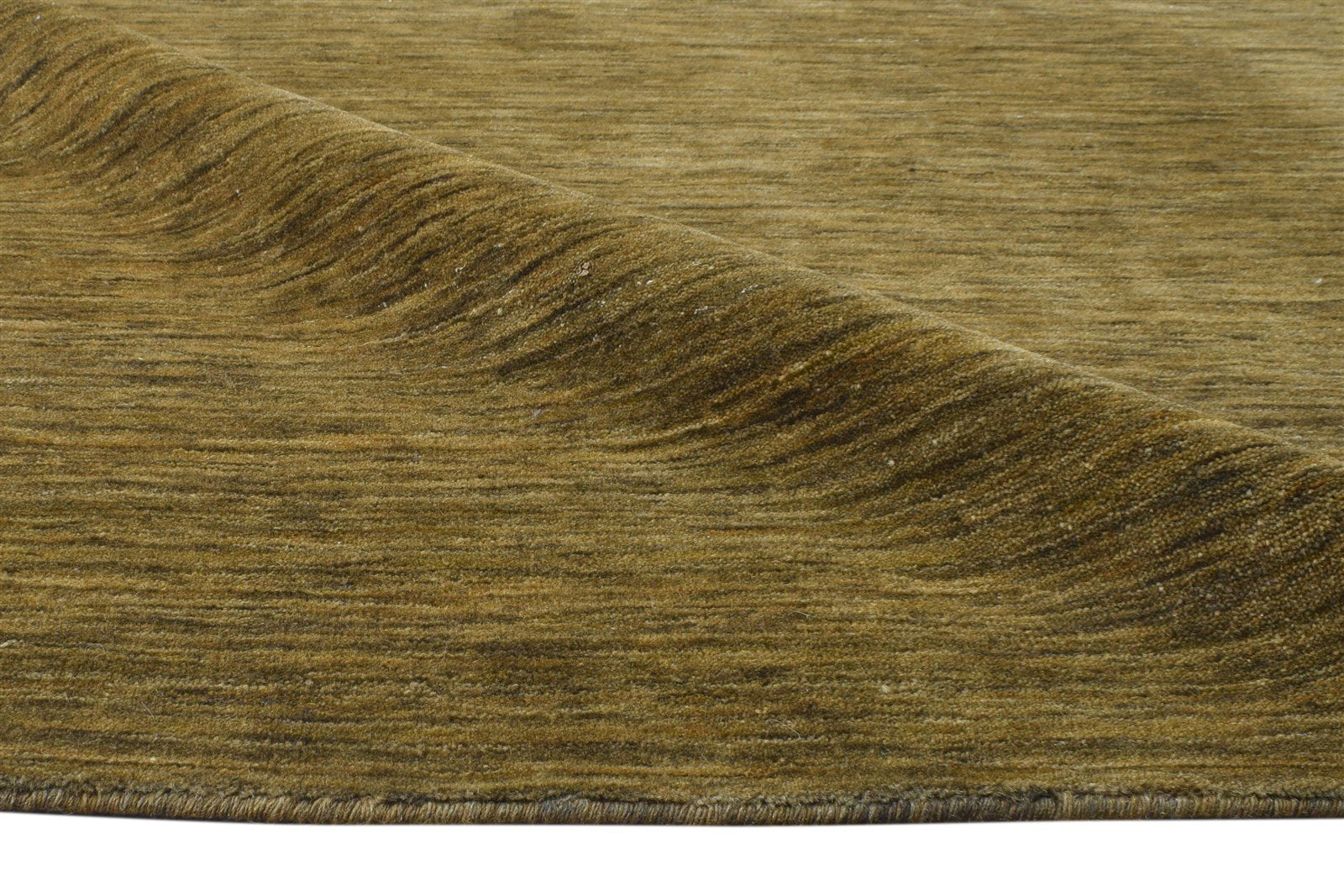 Brown Wool / Silk Rug 5X7 Modern Hand Woven Scandinavian Solid Room Size Carpet 7864569200789