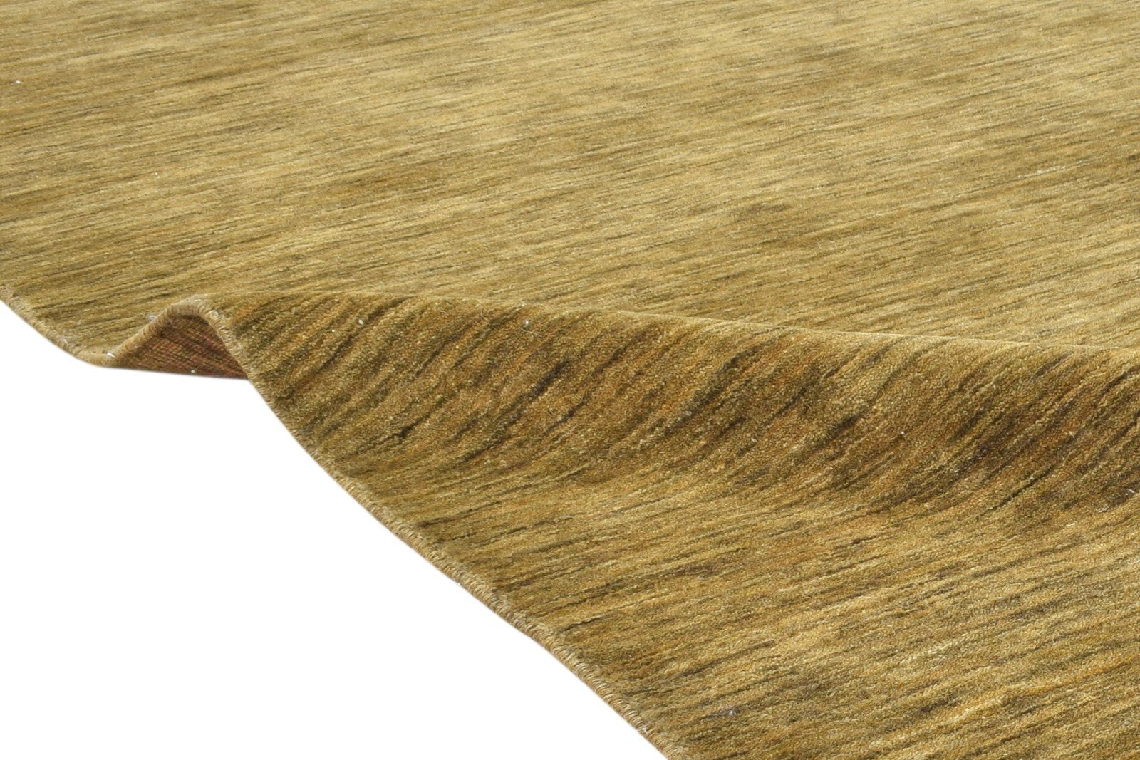 Brown Wool / Silk Rug 5X7 Modern Hand Woven Scandinavian Solid Room Size Carpet 7864569200789