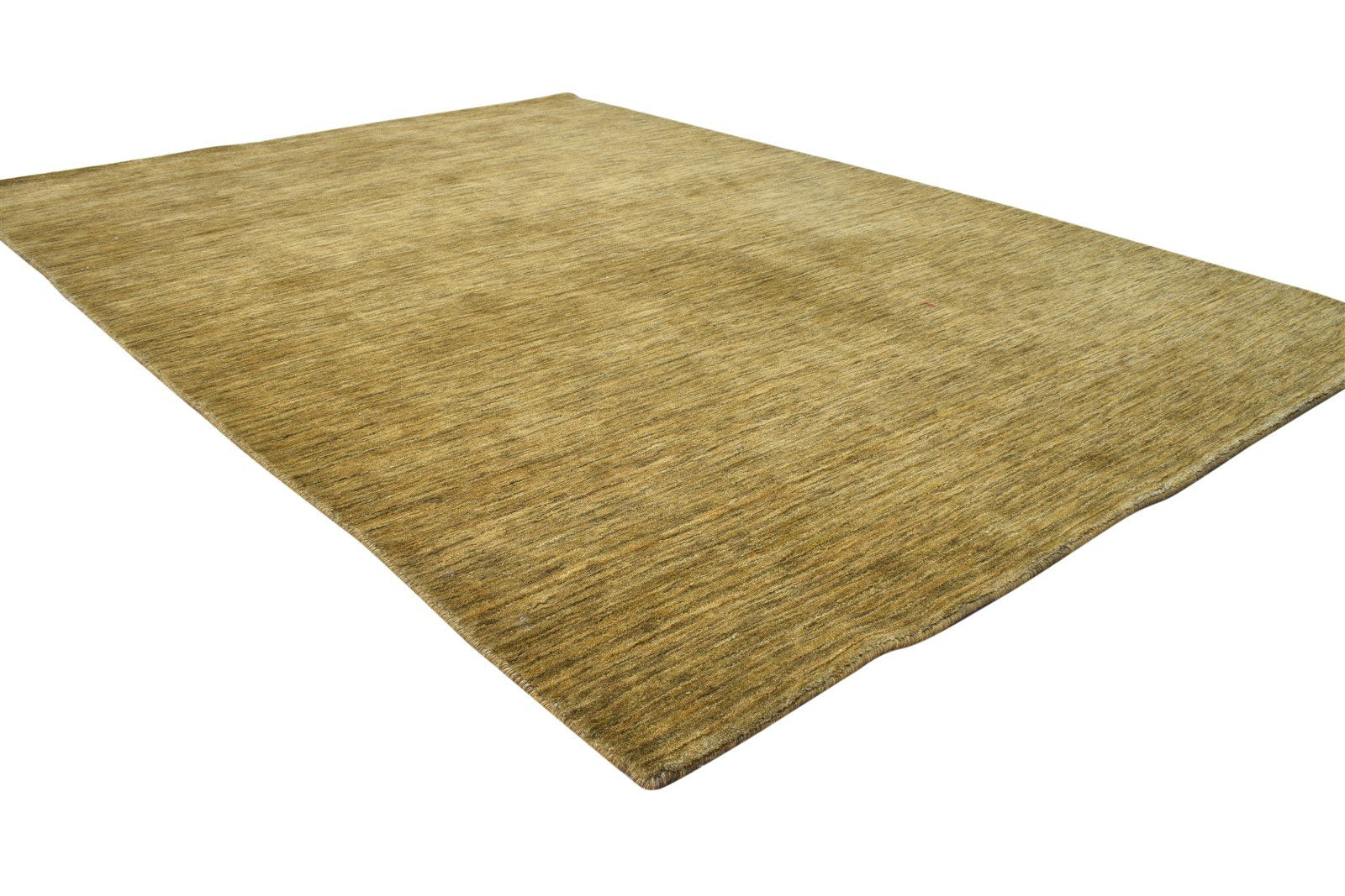 Brown Wool / Silk Rug 5X7 Modern Hand Woven Scandinavian Solid Room Size Carpet 7864569200789