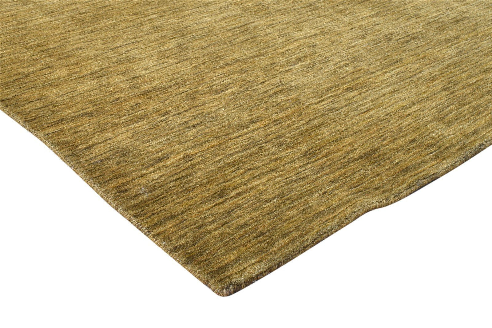 Brown Wool / Silk Rug 5X7 Modern Hand Woven Scandinavian Solid Room Size Carpet 7864569200789