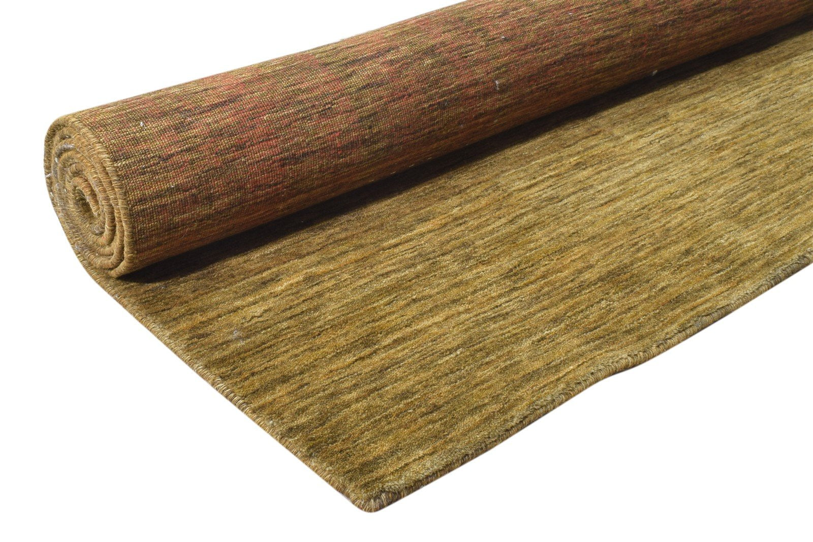 Brown Wool / Silk Rug 5X7 Modern Hand Woven Scandinavian Solid Room Size Carpet 7864569200789
