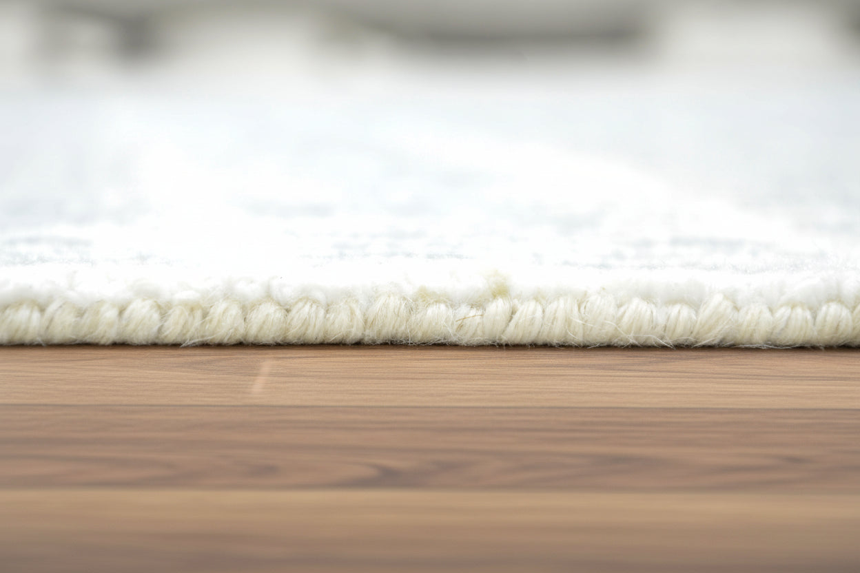 Capitola Handmade Aqua Blue Soft Rug | Modern Abstract Linear Grids Checks Area Rug 9123653714069