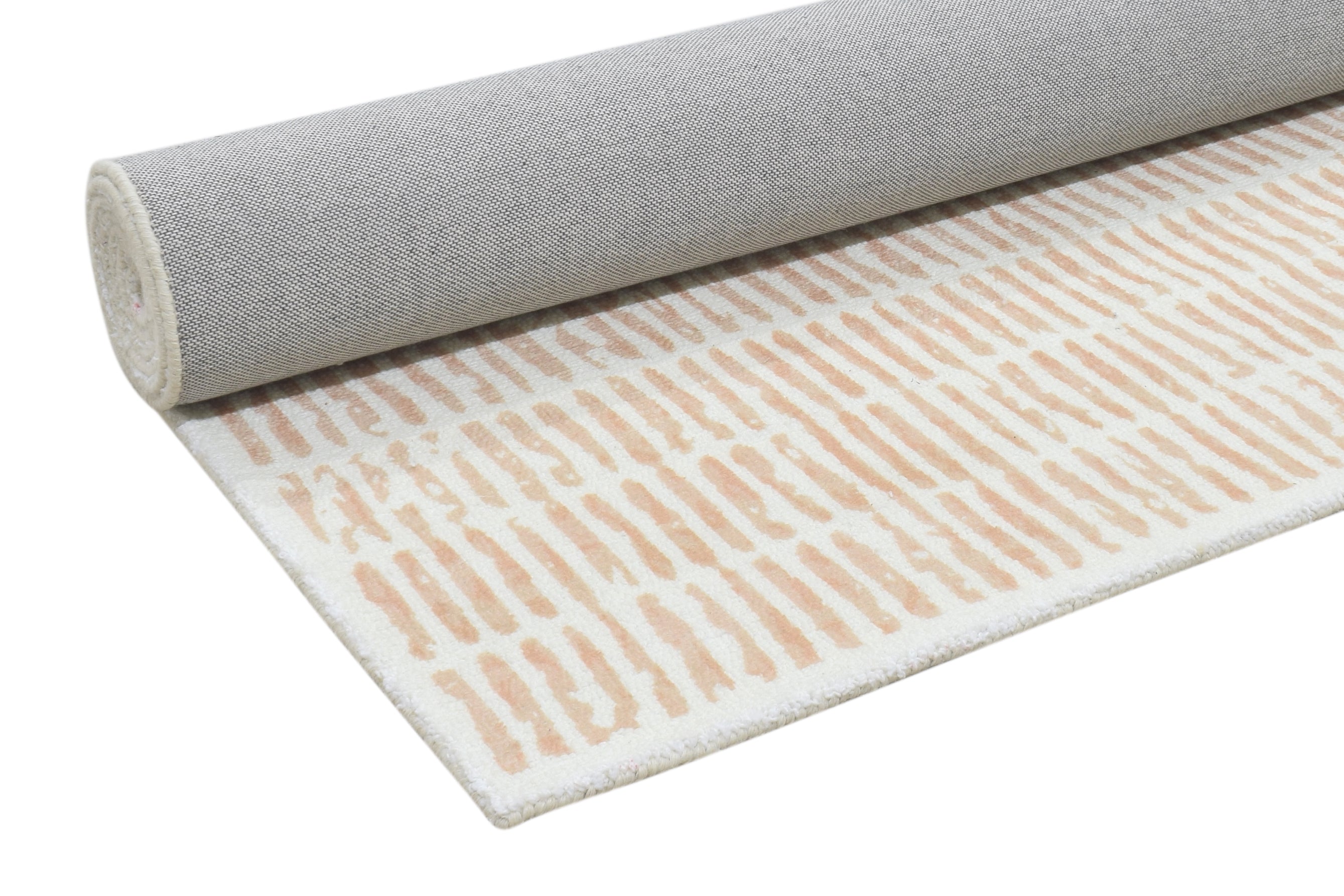 Capitolara Handmade Beige Nursery Soft Rug | Modern Abstract Linear Grids Checks Area Rug 9121444888725
