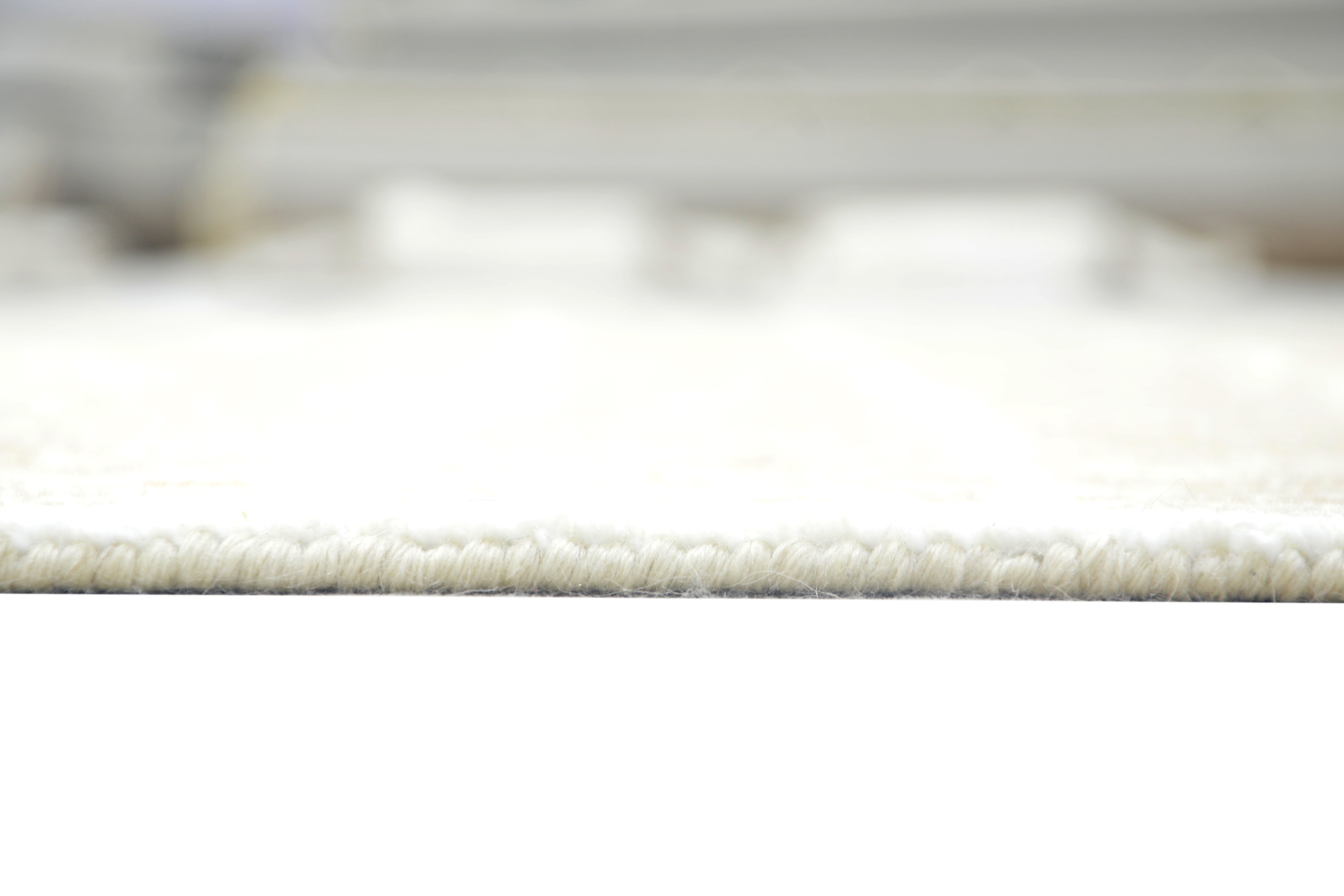 Capitolara Handmade Beige Nursery Soft Rug | Modern Abstract Linear Grids Checks Area Rug 9121444888725