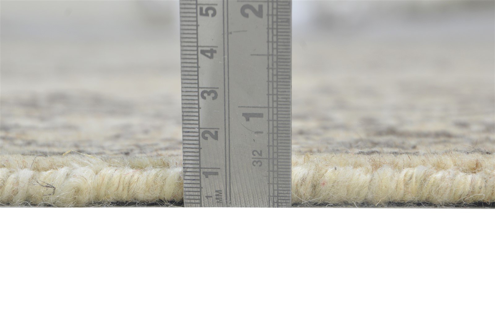 Carlotta Hand Knotted Beige Wool Rug 5' X 8' Persian Mughal Medallion   7864905203861