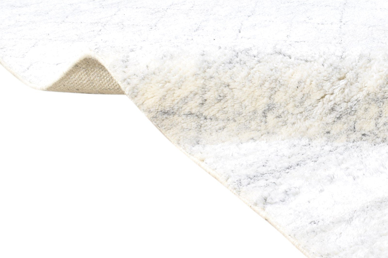 Catlaina Hand Woven Silver Wool / Silk Rug 9' X 12' Modern Moroccan Trellis   7864940658837