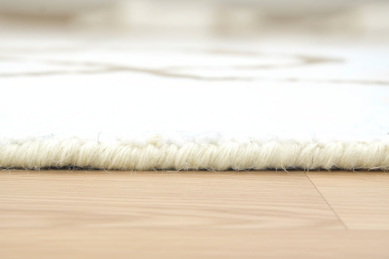 Celestial Rainbow Sky Blue Handmade Kids Rug – Cloud & Sunshine Nursery Rug 9080513331349