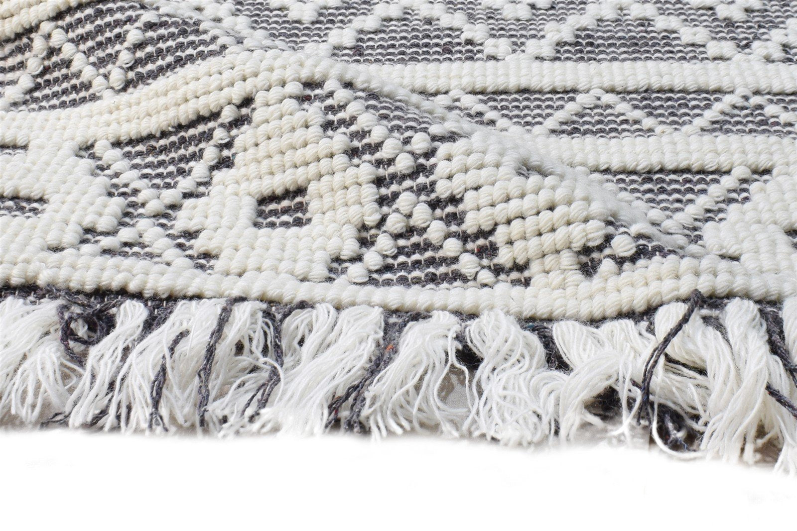 Charcoal New Zealand Wool Rug 3X5 Modern Hand Woven Scandinavian Nordic Small 7865180356757