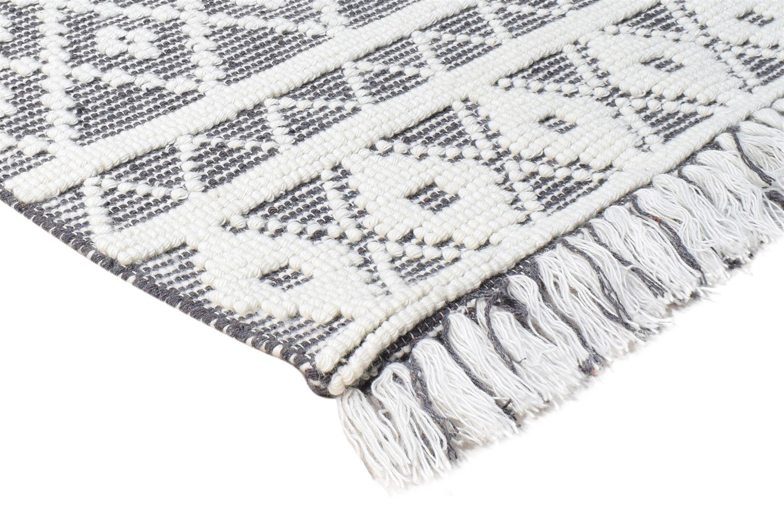 Charcoal New Zealand Wool Rug 3X5 Modern Hand Woven Scandinavian Nordic Small 7865180356757