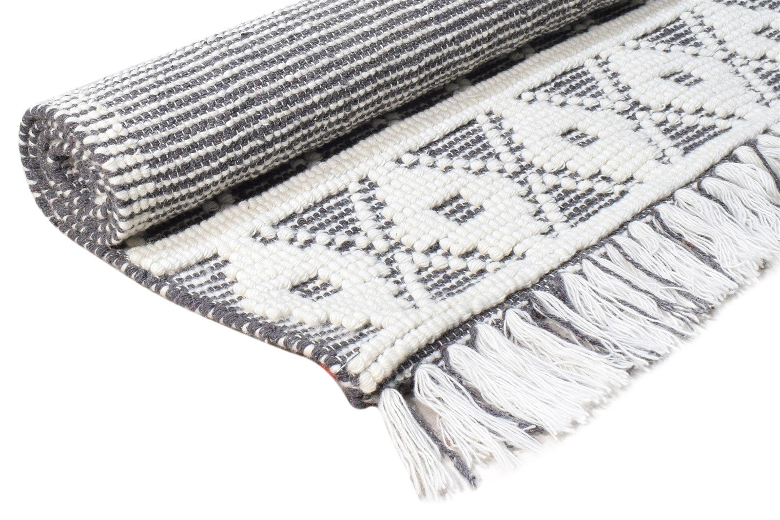 Charcoal New Zealand Wool Rug 3X5 Modern Hand Woven Scandinavian Nordic Small 7865180356757