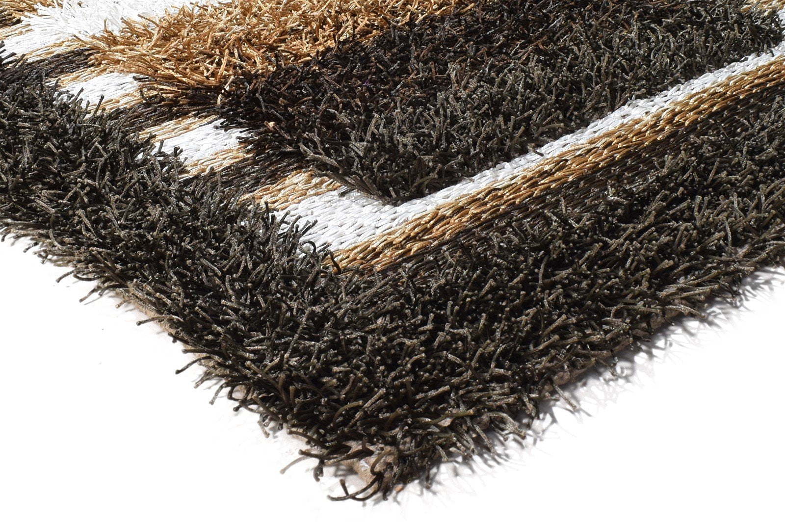 Charcoal Polyester Rug 4X6 Modern Hand Woven Scandinavian Abstract Room Size 7865109053589