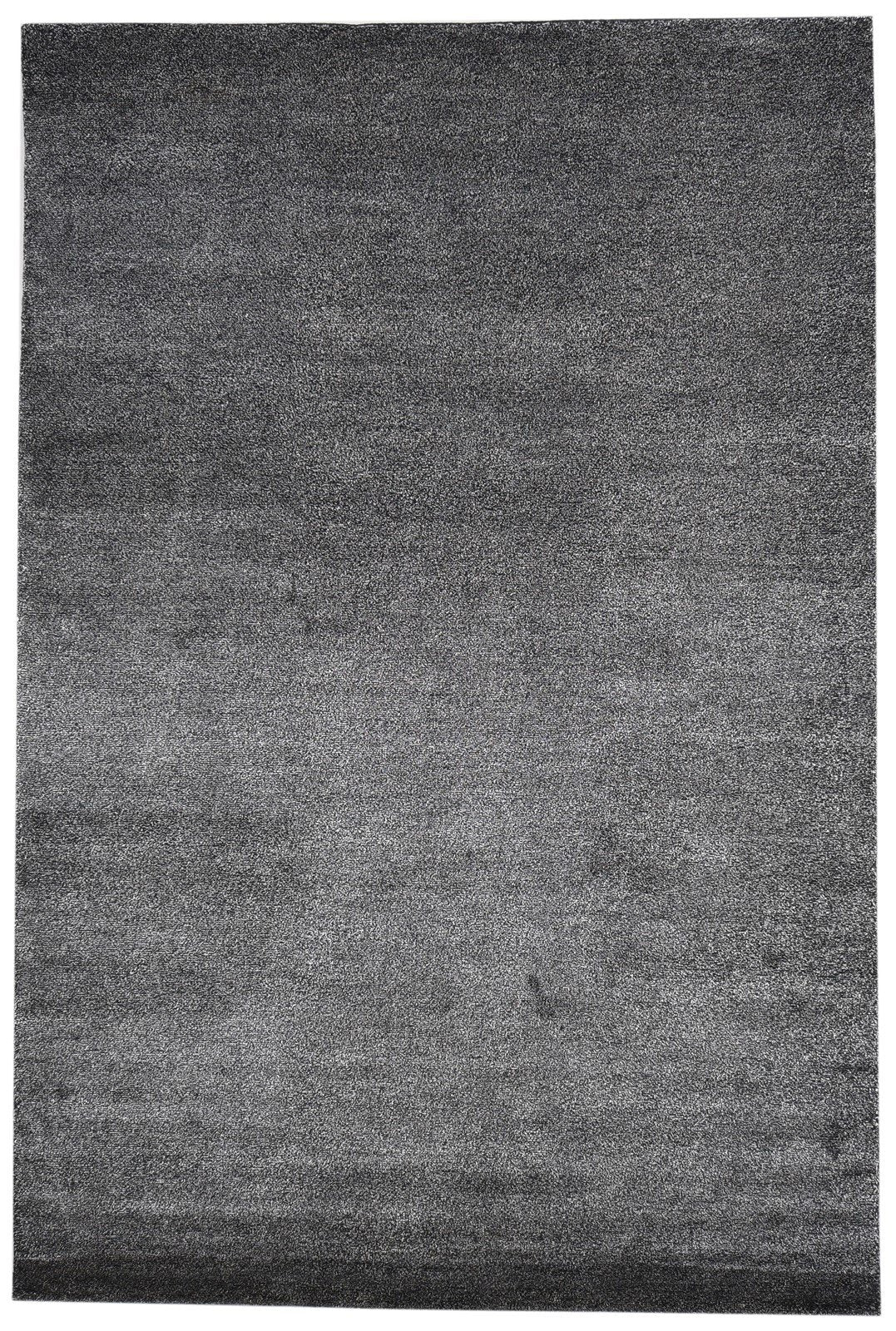 Charcoal Wool / Linen Rug 7X10 Modern Hand Knotted Scandinavian Solid Large 7864360272021