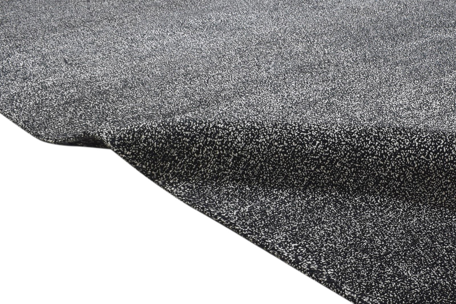 Charcoal Wool / Linen Rug 7X10 Modern Hand Knotted Scandinavian Solid Large 7864360272021
