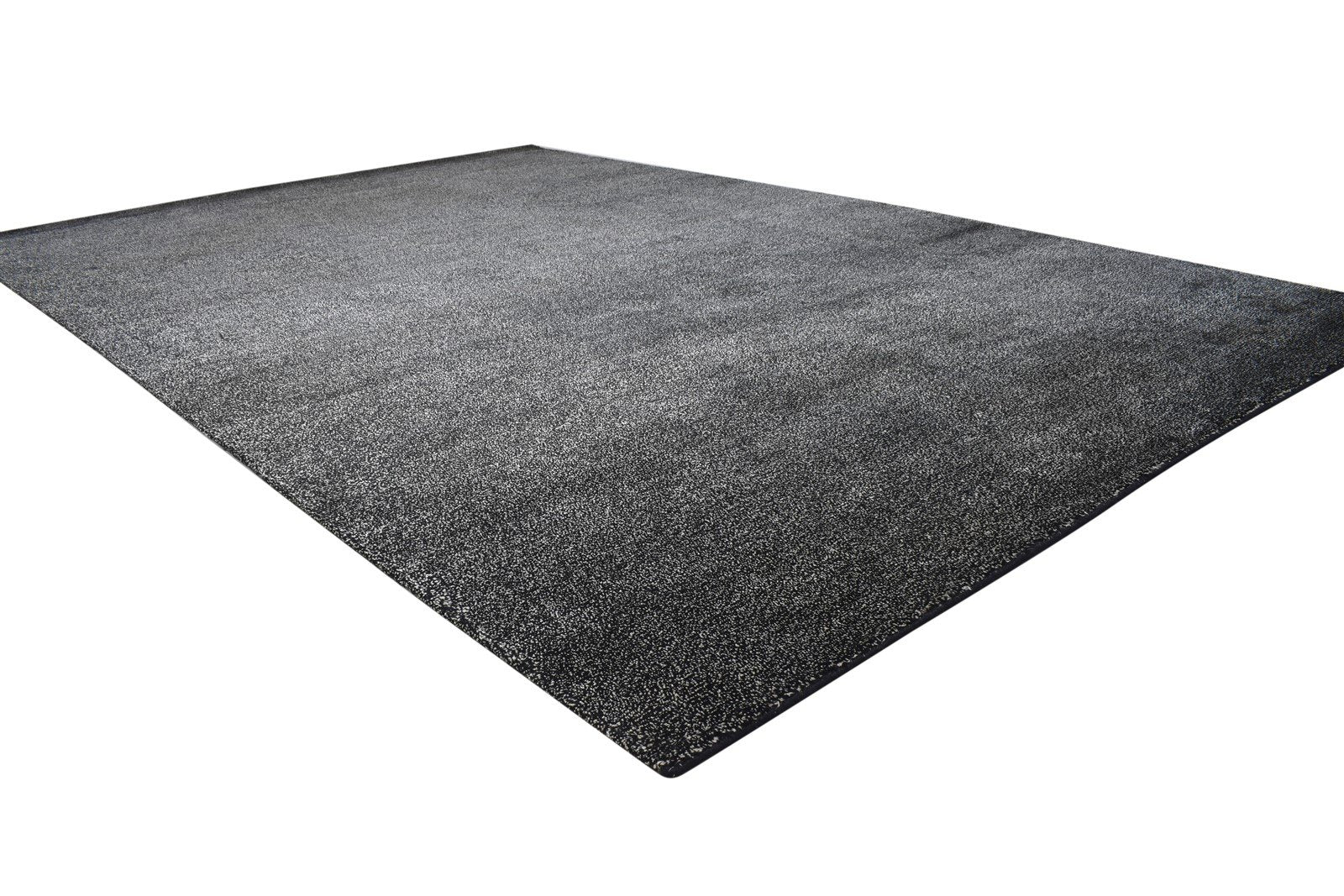 Charcoal Wool / Linen Rug 7X10 Modern Hand Knotted Scandinavian Solid Large 7864360272021