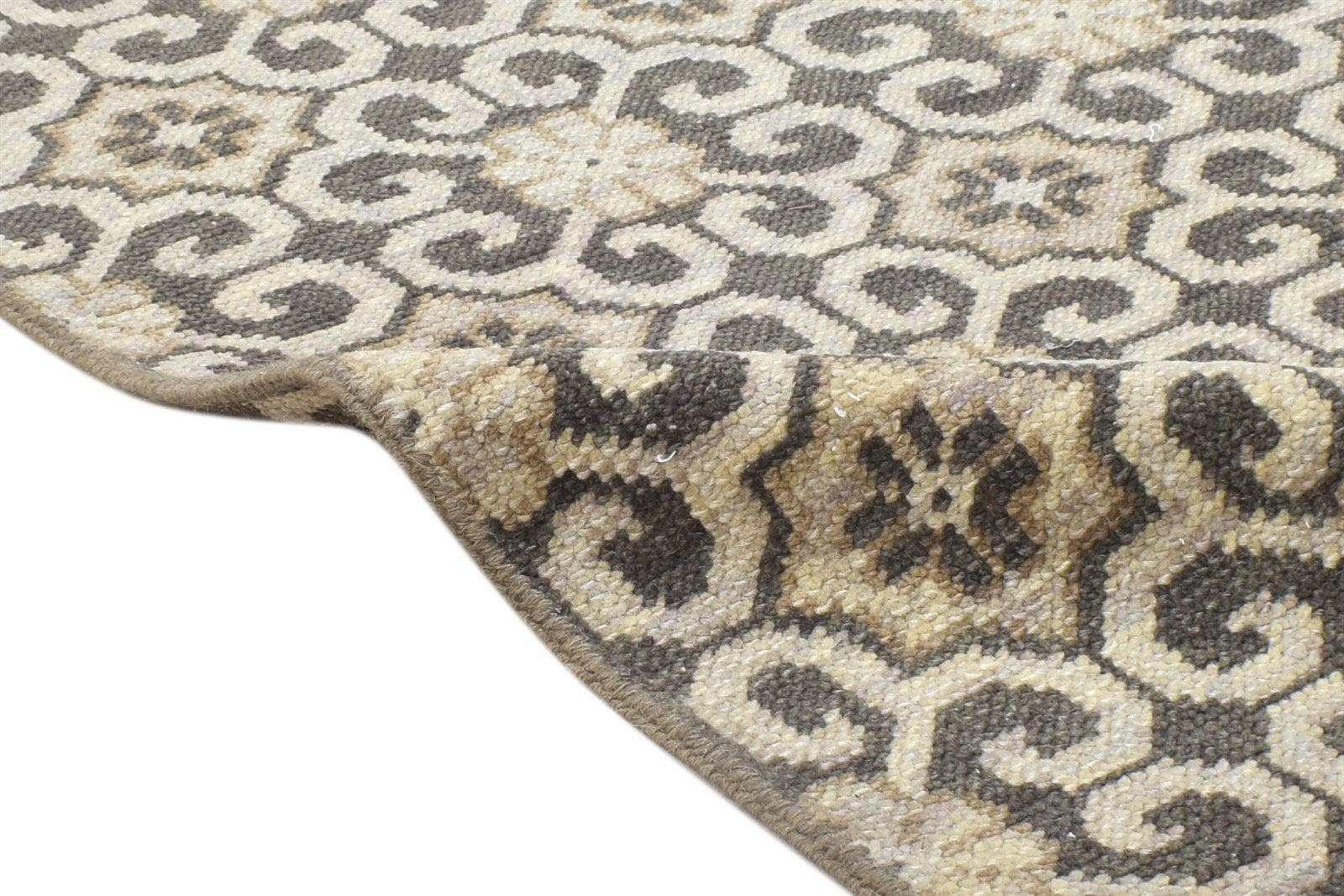 Charcoal Wool Rug 2'6 X 3' Modern Hand Knotted Moroccan Trellis Small Carpet 7864118182037
