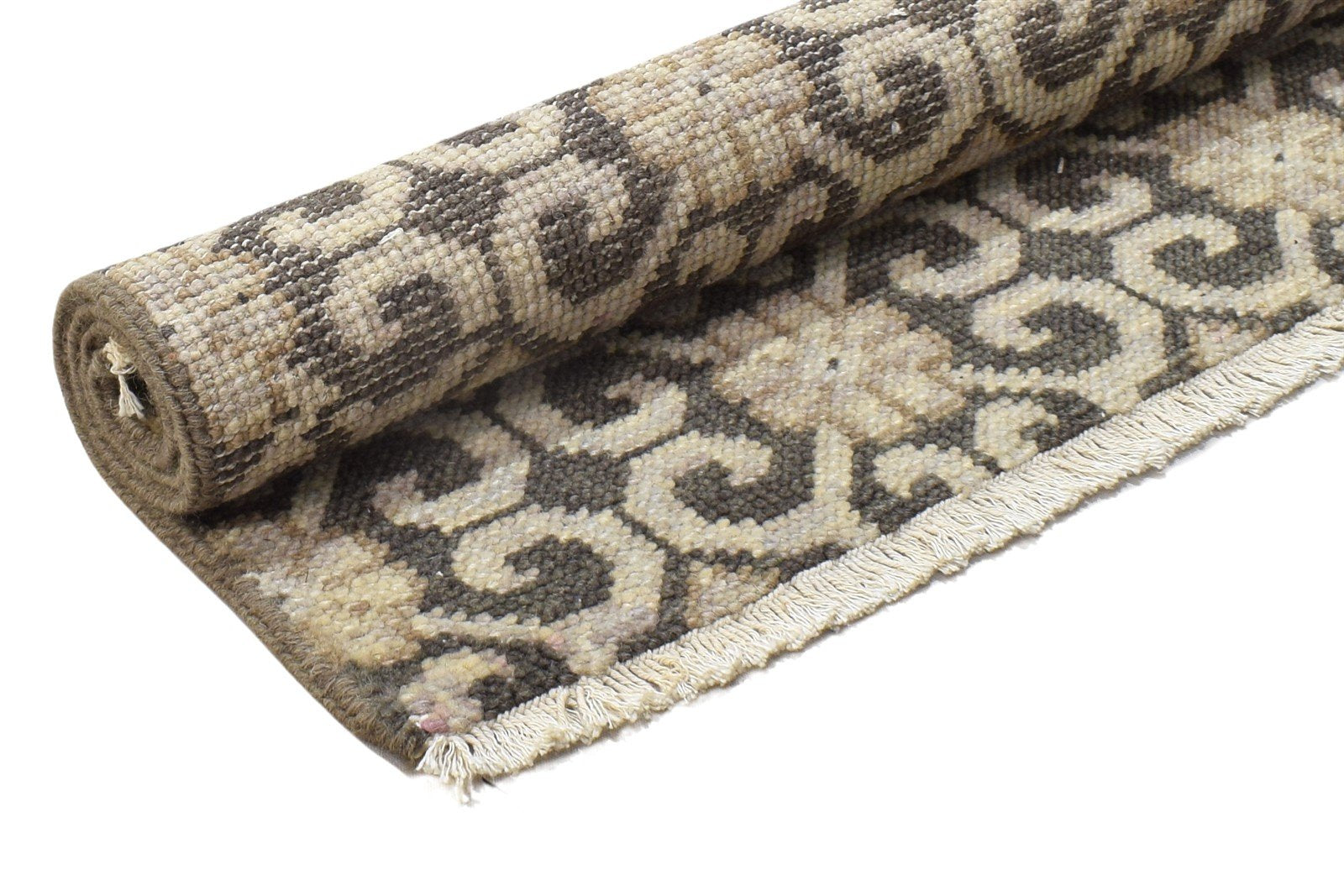 Charcoal Wool Rug 2'6 X 3' Modern Hand Knotted Moroccan Trellis Small Carpet 7864118182037