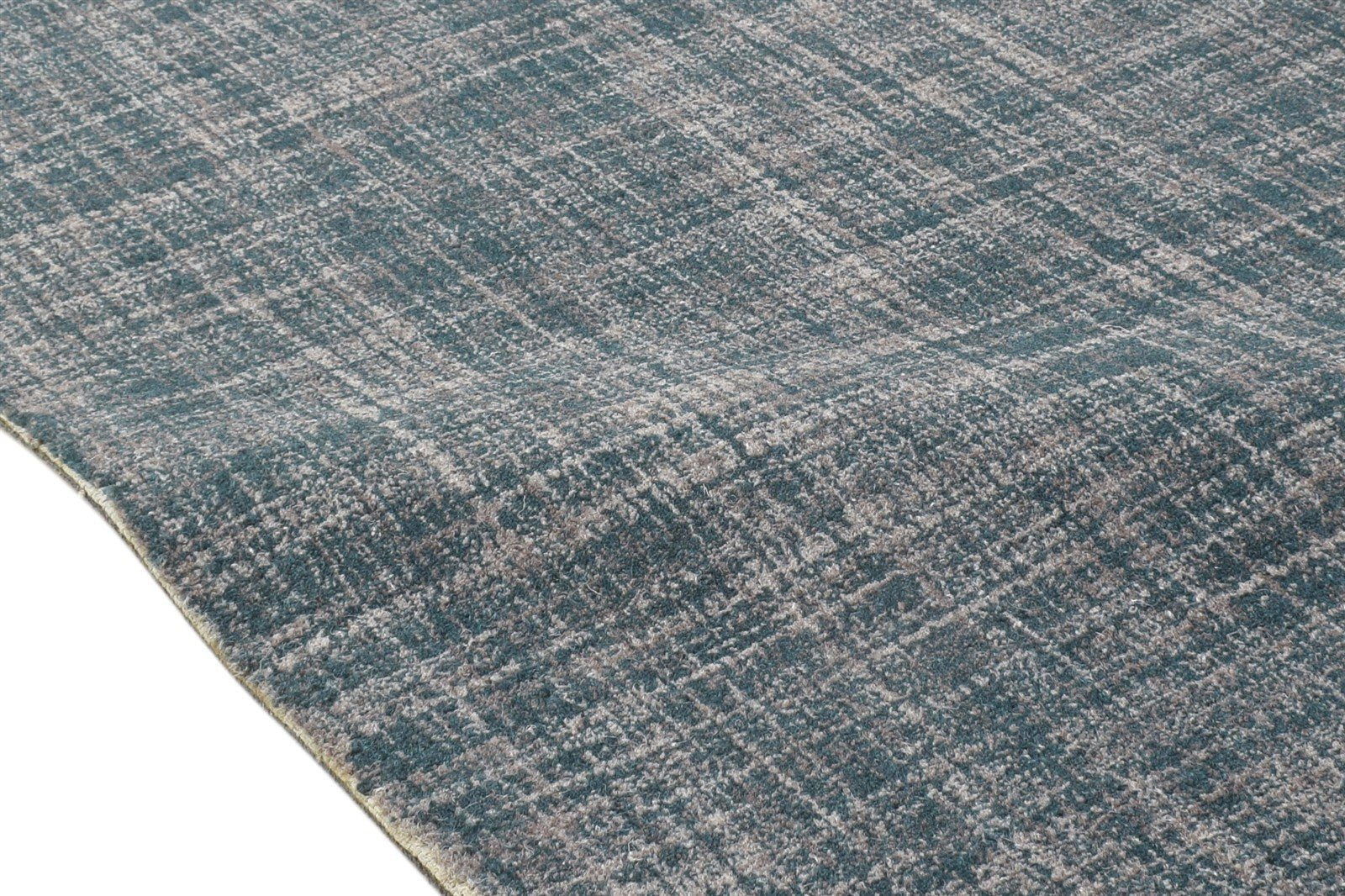 Charcoal Wool Rug 2' X 3' Modern Hand Tufted Scandinavian Solid Small Carpet 7864140693653