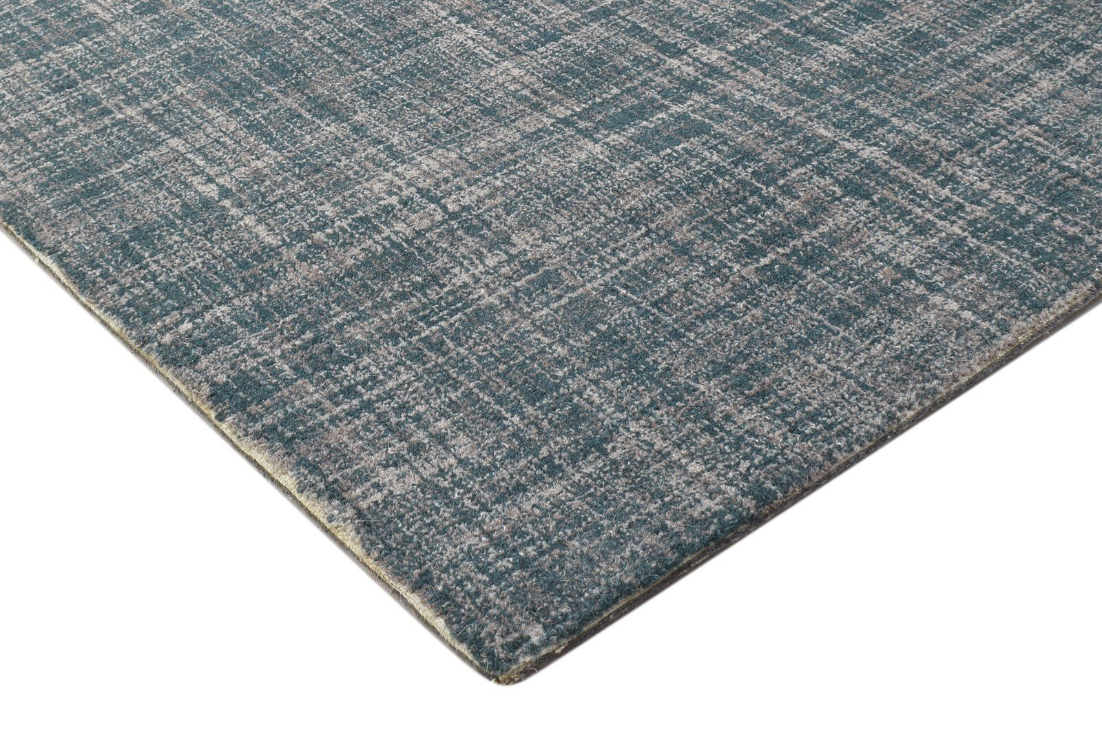 Charcoal Wool Rug 2' X 3' Modern Hand Tufted Scandinavian Solid Small Carpet 7864140693653
