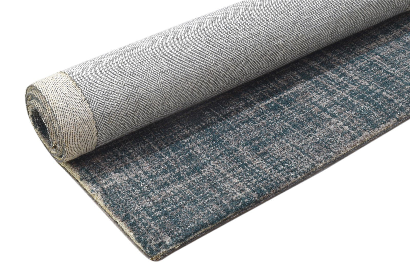Charcoal Wool Rug 2' X 3' Modern Hand Tufted Scandinavian Solid Small Carpet 7864140693653
