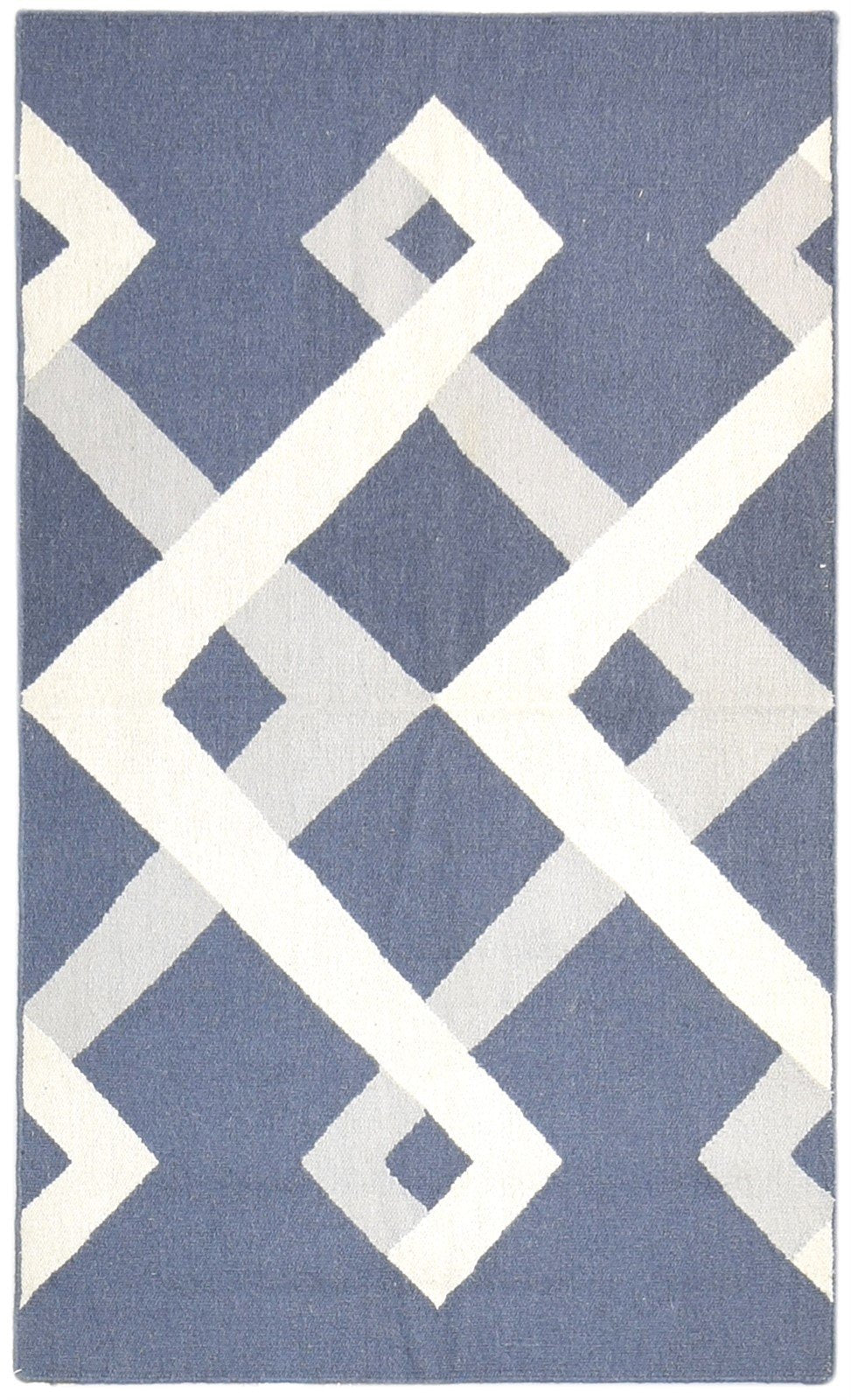 Charcoal Wool Rug 3' X 5' Modern Dhurrie Scandinavian Abstract Small Carpet 7865195823253