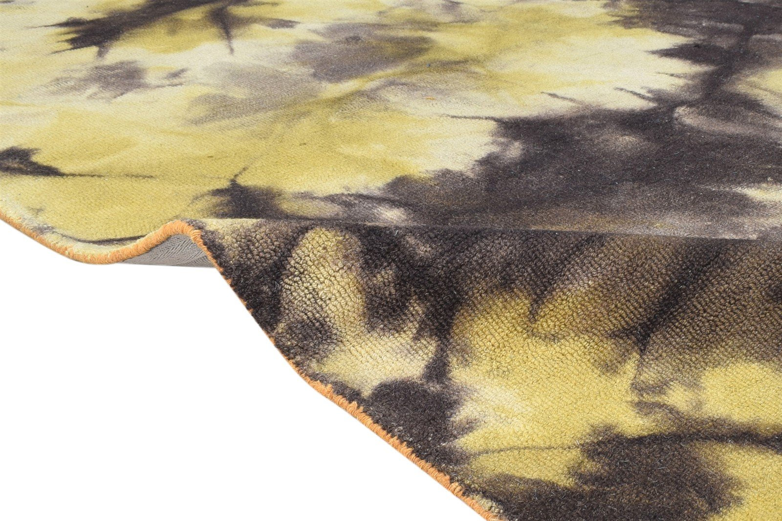Morganica Charcoal Wool Rug 5' X 8' Modern Hand Tufted Shibori Tie Dye 7865199165589