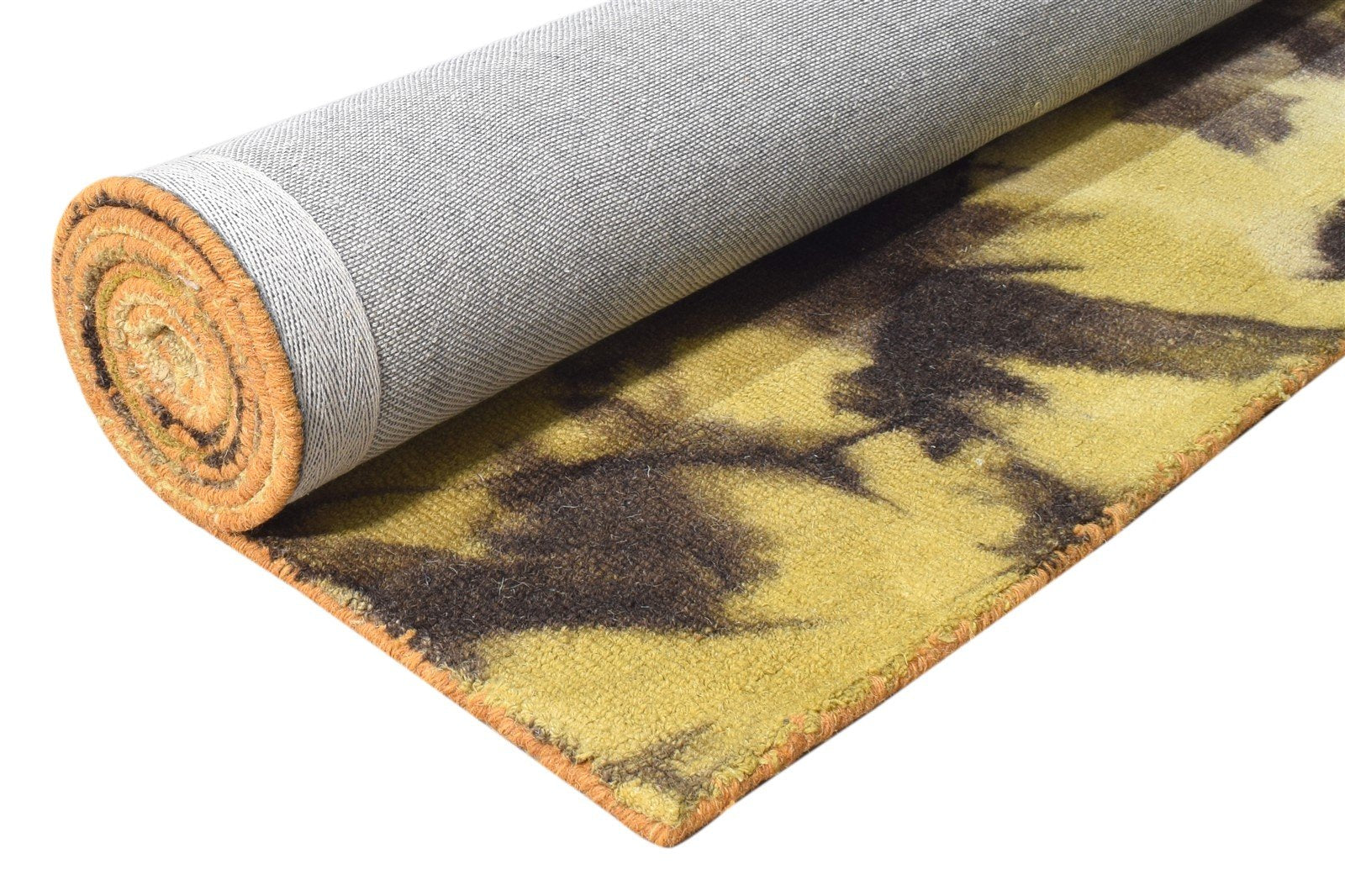 Morganica Charcoal Wool Rug 5' X 8' Modern Hand Tufted Shibori Tie Dye 7865199165589
