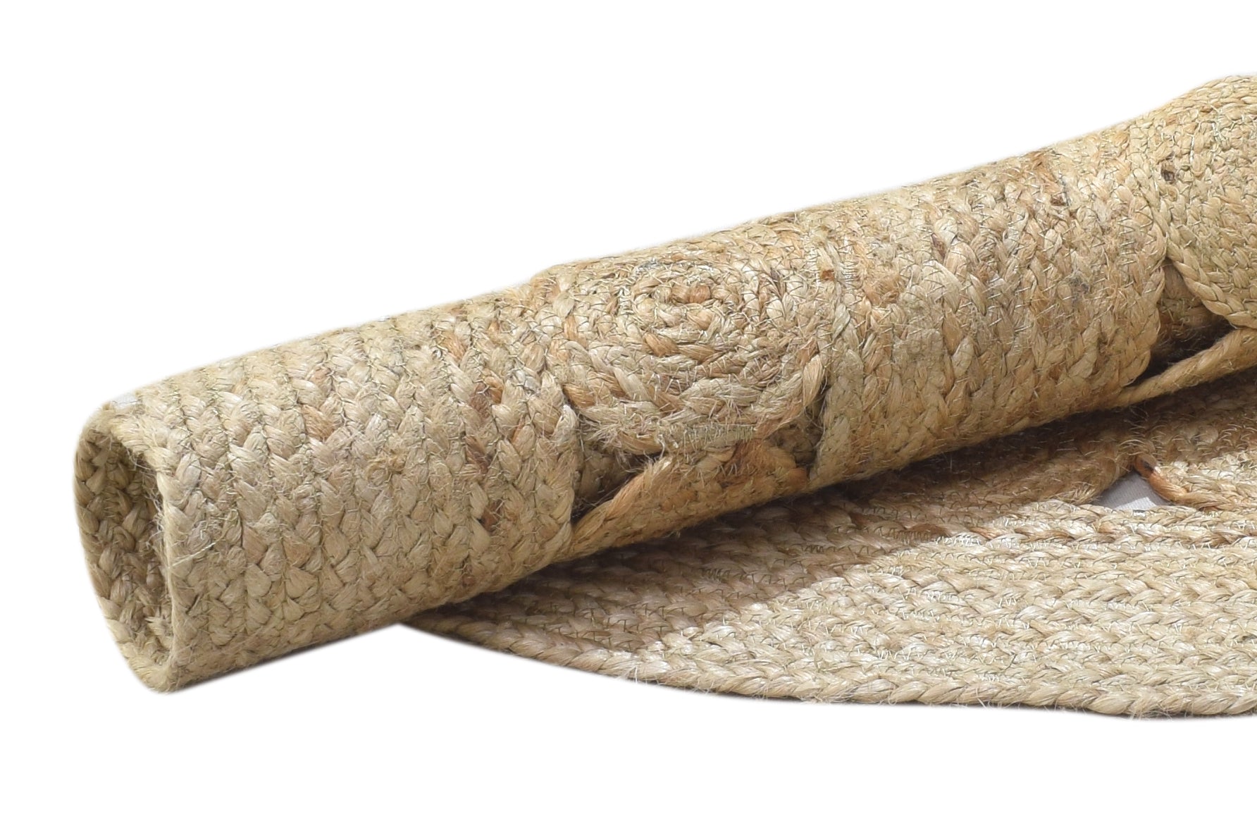 Cielo Round Jute Rug – Braided Natural Handmde Rug 8804142678165