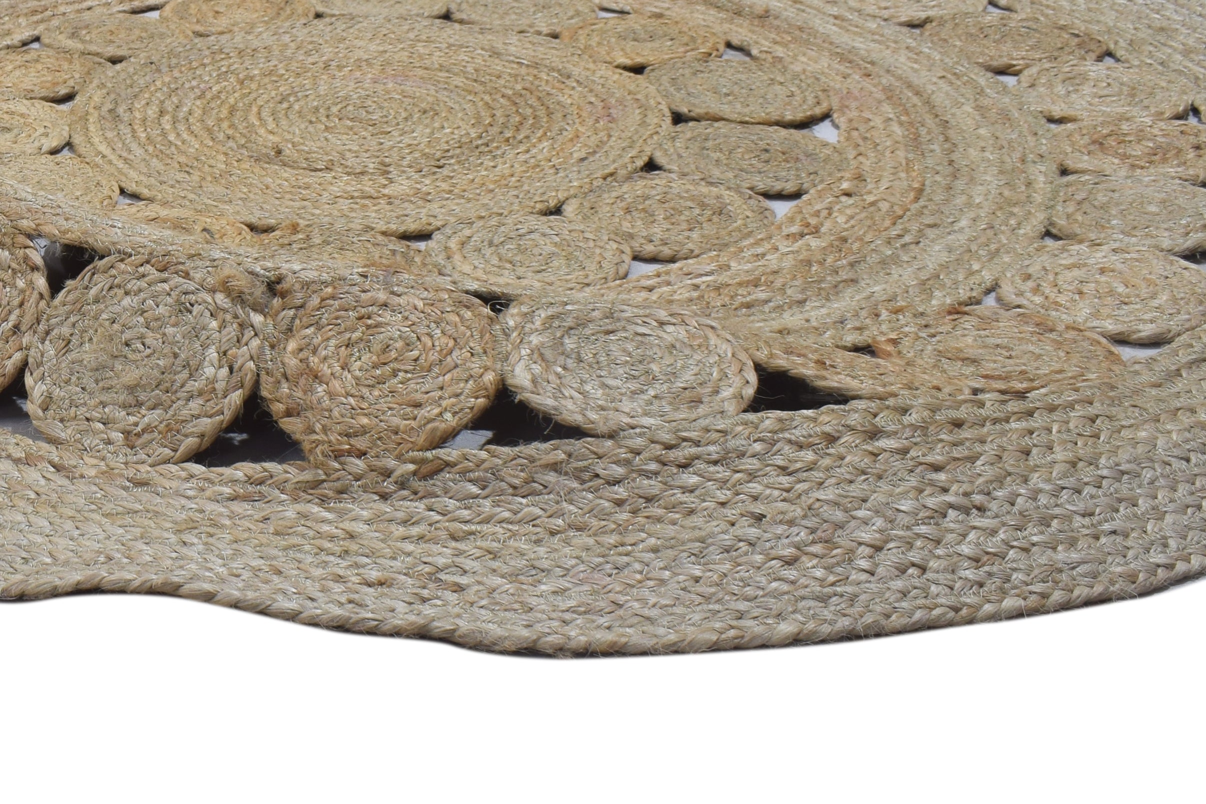 Cielo Round Jute Rug – Braided Natural Handmde Rug 8804142678165
