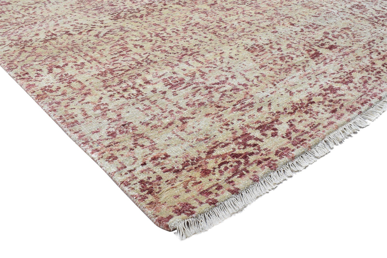 Clementia Silk Beige Rug 6' X 8' Modern Hand Knotted Bohemian Oriental 7864099405973