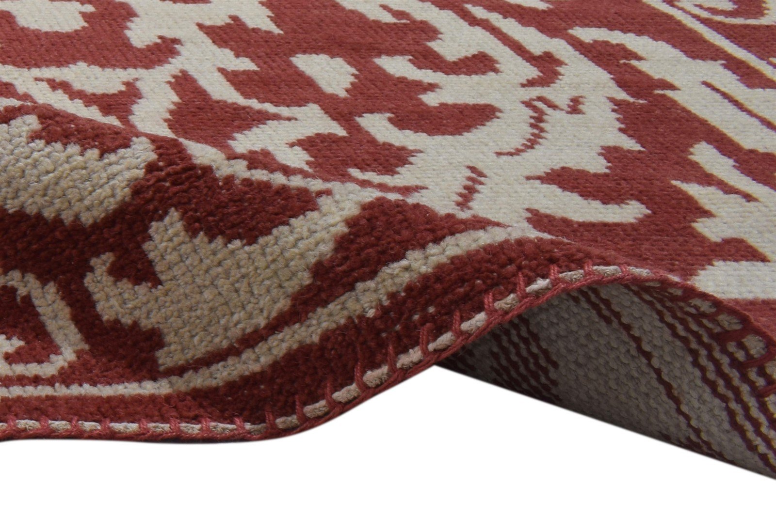 Cora Hand Knotted Red Wool Rug 5' X 8' Persian Oushak Oriental 7864088920213