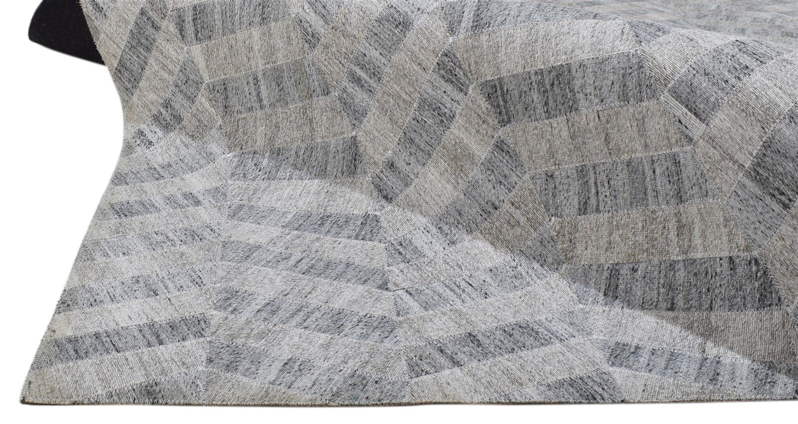 Cotton Grey Rug 5' X 8' Modern Hand Woven French Chevron Room Size Carpet 7860658536597