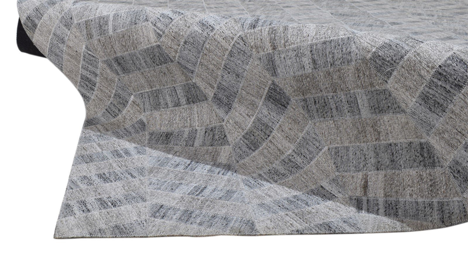 Cotton Grey Rug 6' X 9' Modern Hand Woven French Chevron Large Carpet 7860683767957