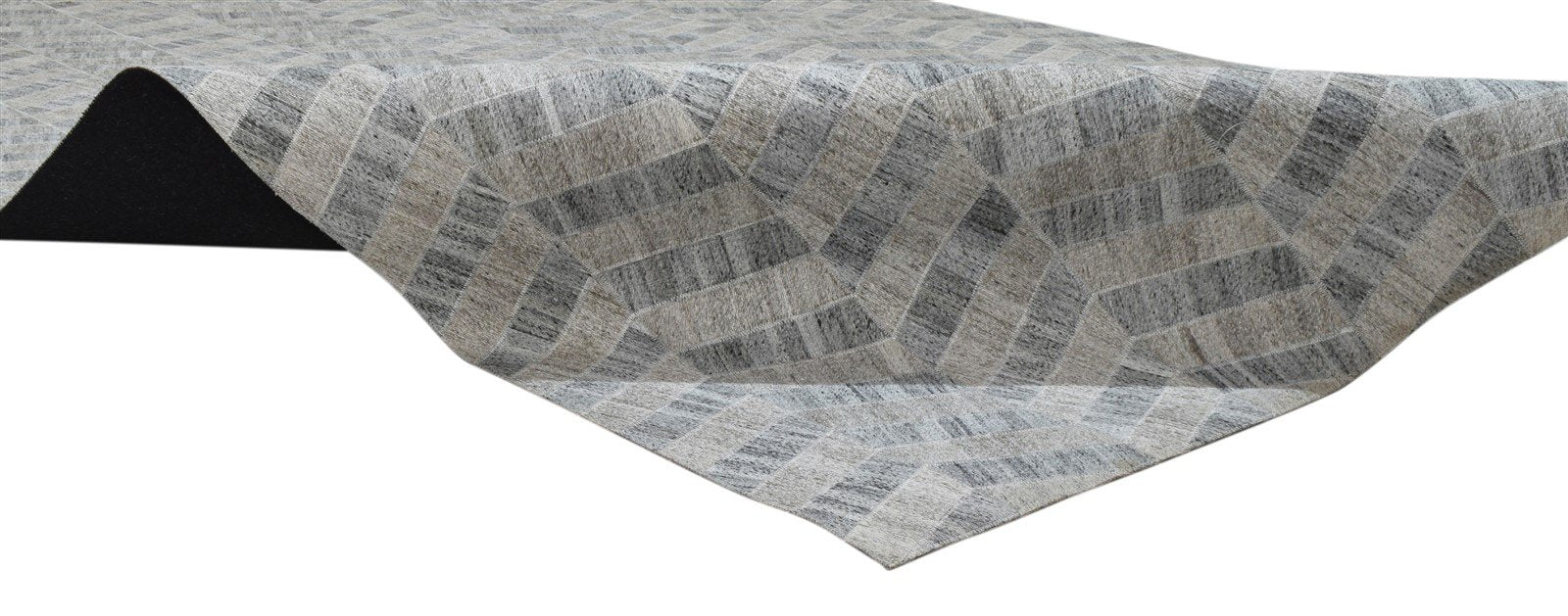 Cotton Grey Rug 6' X 9' Modern Hand Woven French Chevron Large Carpet 7860683767957