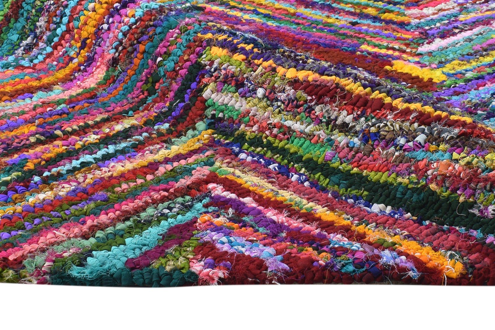 Rafa Cotton Polyester Colorful Rug 4X6 Modern Hand Tufted Bohemian Chevron 7865131696277