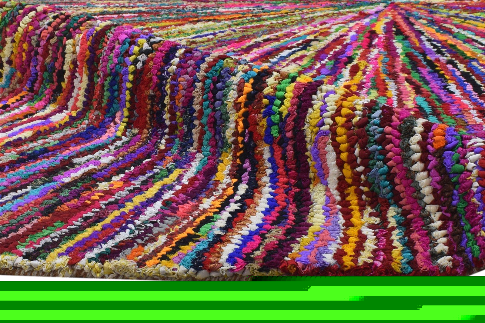Cotton Polyester Multi Color Rug 5X7 Modern Hand Woven Bohemian Abstract Rug 7864335368341