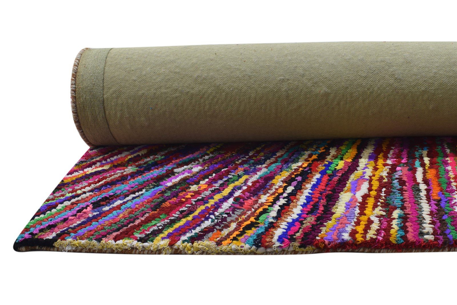 Cotton Polyester Multi Color Rug 5X7 Modern Hand Woven Bohemian Abstract Rug 7864335368341