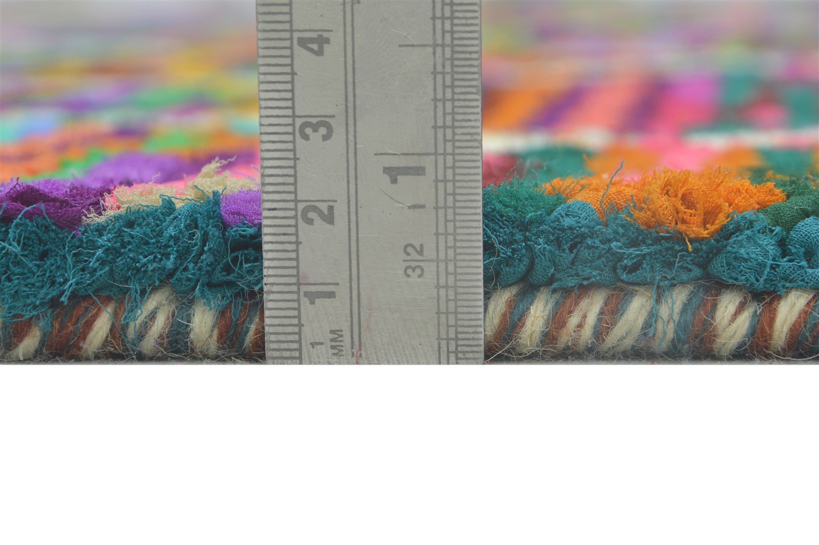 Elissa Cotton Polyester Multi Color Rug 5X8 Modern Hand Woven Bohemian Diamond Rug 7864337694869