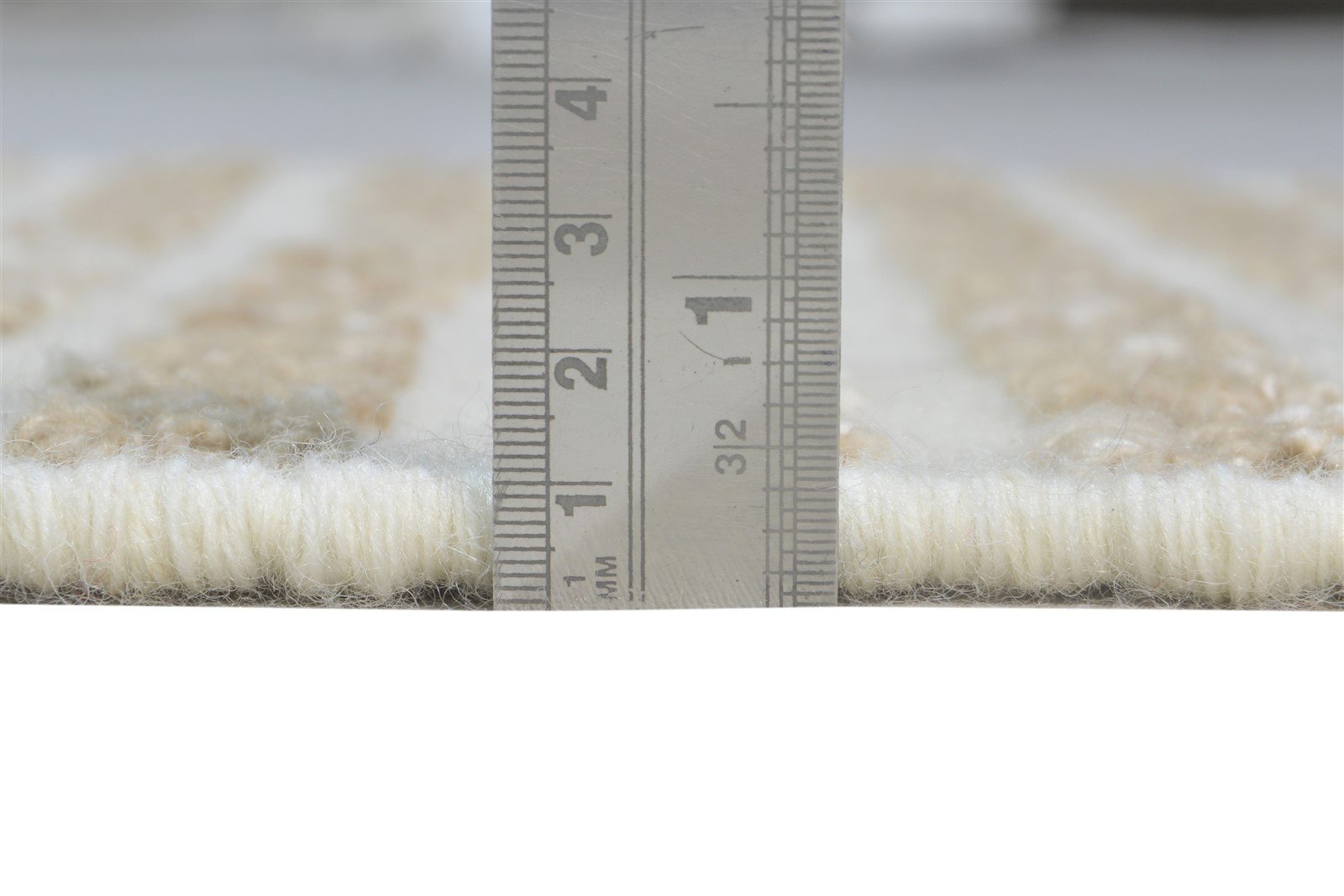 Cream New Zealand Wool Rug 2X3 Modern Jacquard Loom Scandinavian Abstract Small 7865105186965
