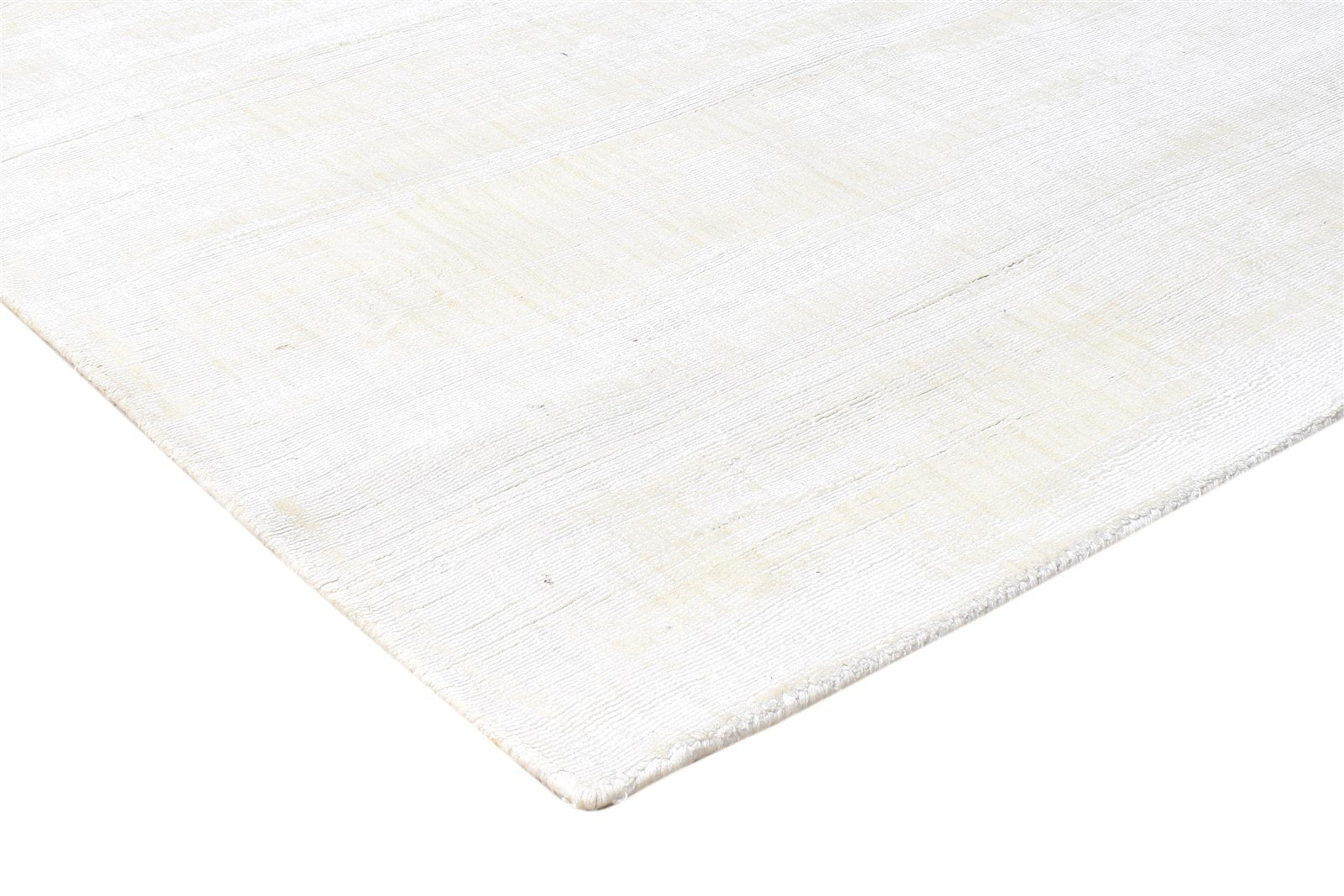 Cream Silk Rug 5' X 7' Modern Handloom Scandinavian Solid Room Size Carpet 7865140183189