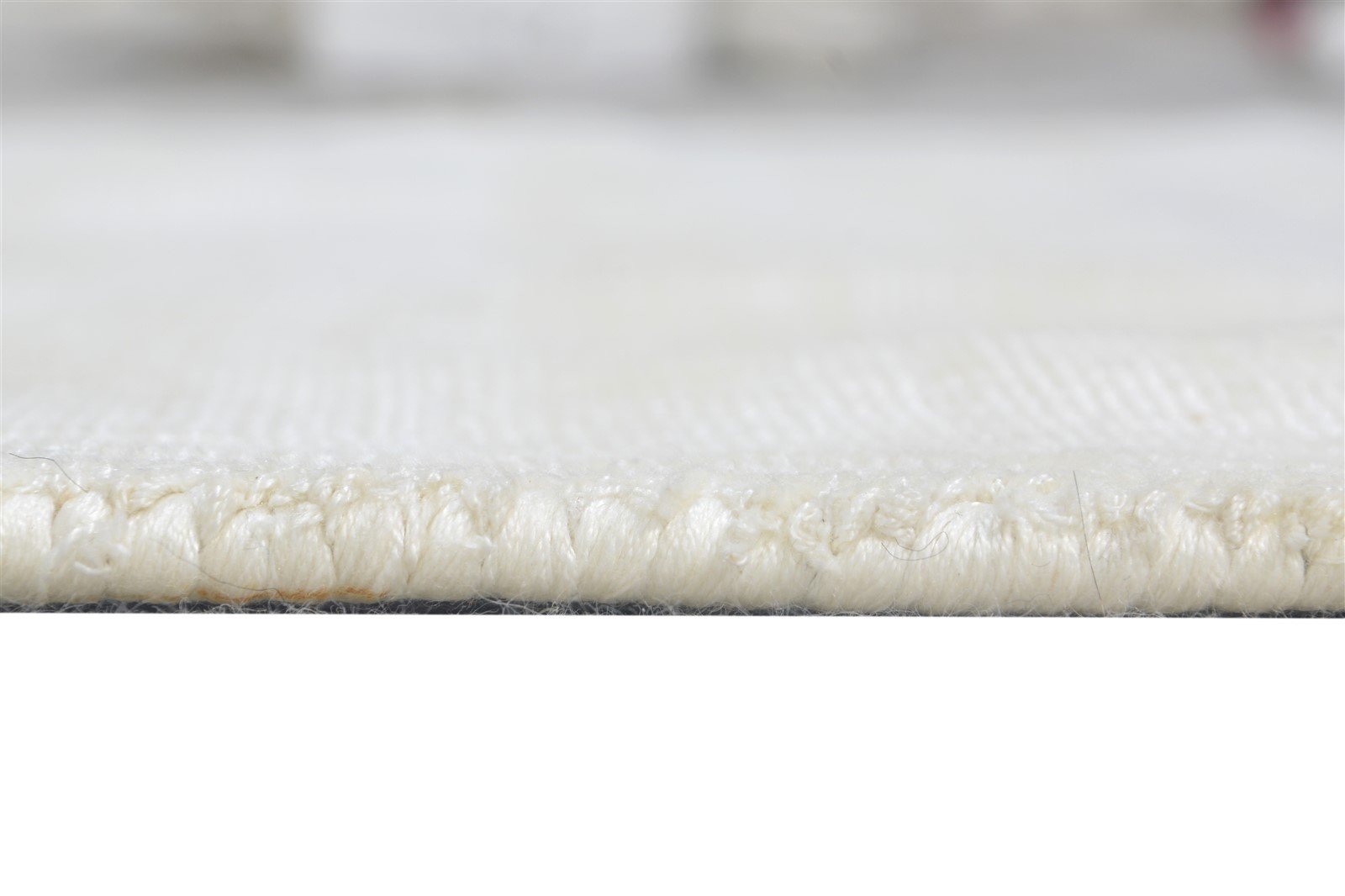 Cream Silk Rug 5' X 7' Modern Handloom Scandinavian Solid Room Size Carpet 7865140183189