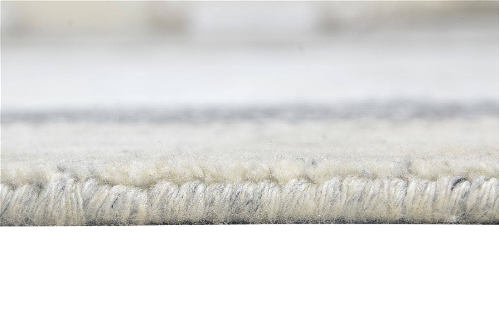 Cream Silk Rug 6' X 6' Modern Handloom Scandinavian Bordered Room Size Carpet 7864916705429