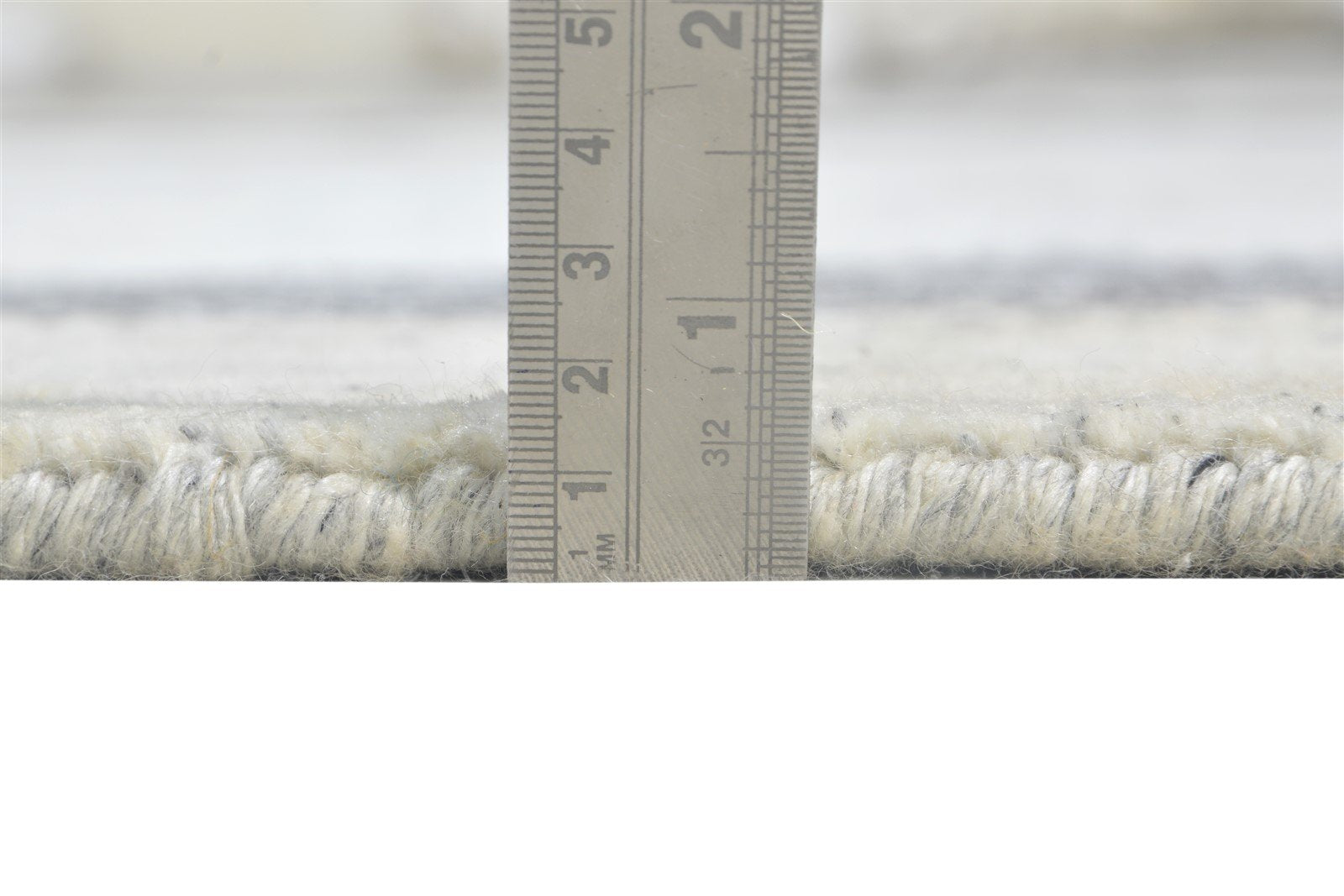 Cream Silk Rug 6' X 6' Modern Handloom Scandinavian Bordered Room Size Carpet 7864916705429
