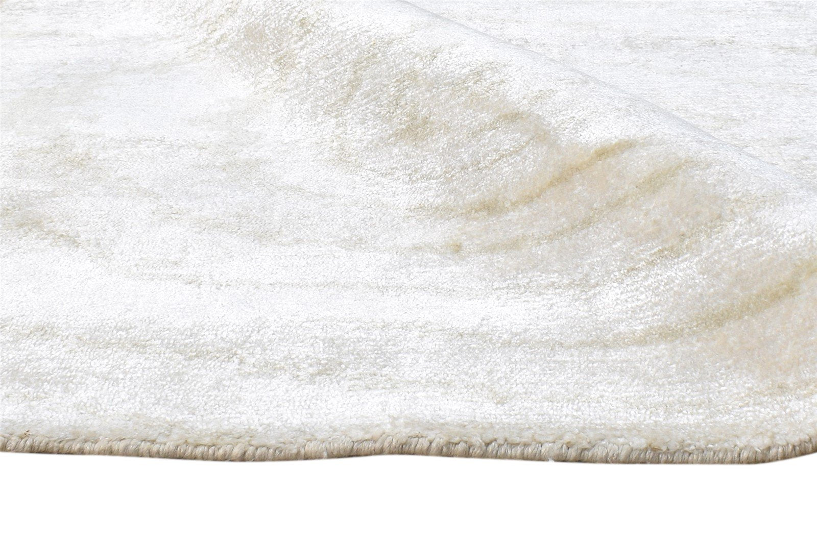 Cream Silk Rug 6' X 9' Modern Hand Knotted American Swirls Room Size Carpet 7865067274389