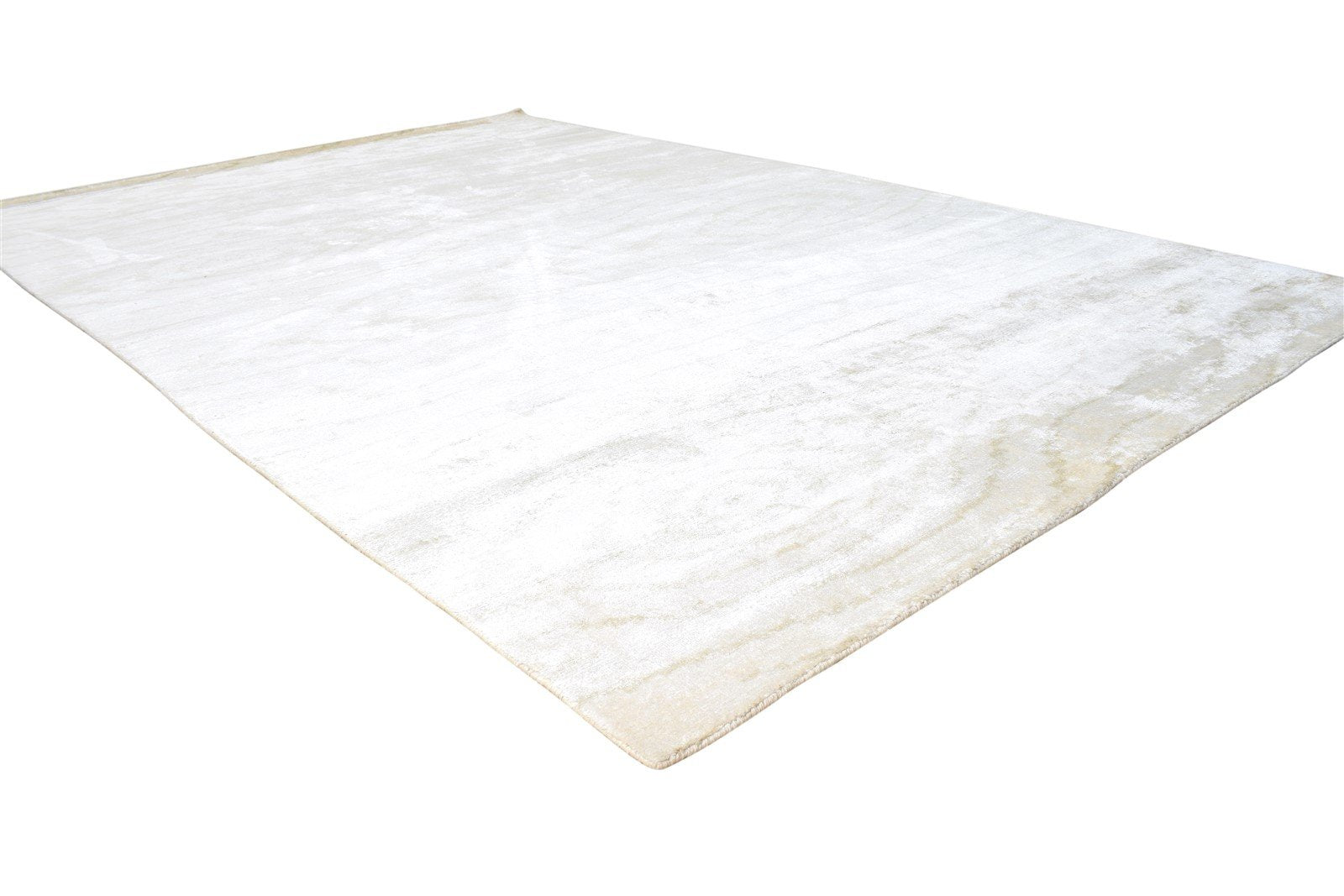 Cream Silk Rug 6' X 9' Modern Hand Knotted American Swirls Room Size Carpet 7865067274389